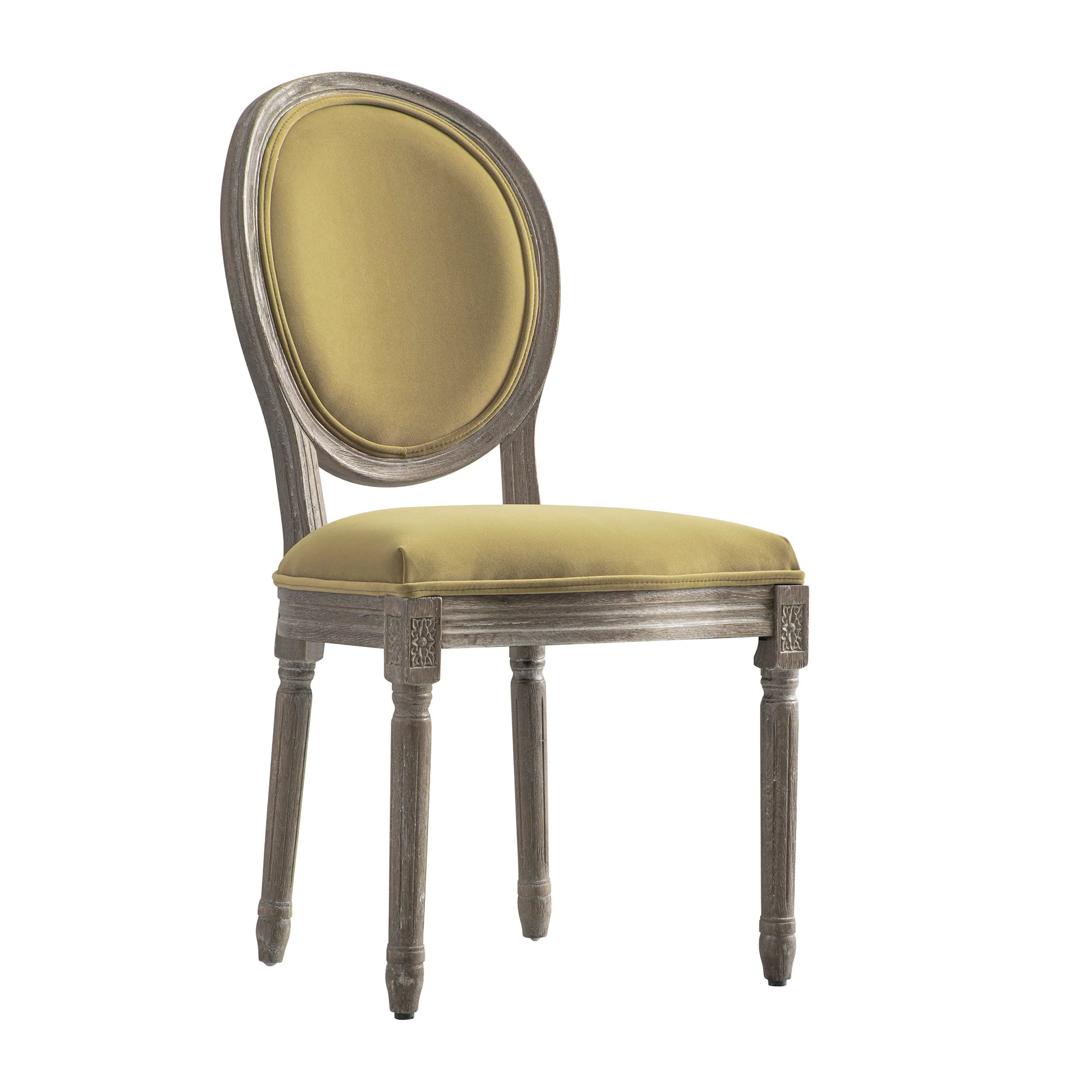 Lainston Set of 2 Classic Weathered Oak Dining Chairs, Fudge Velvet - Image 10