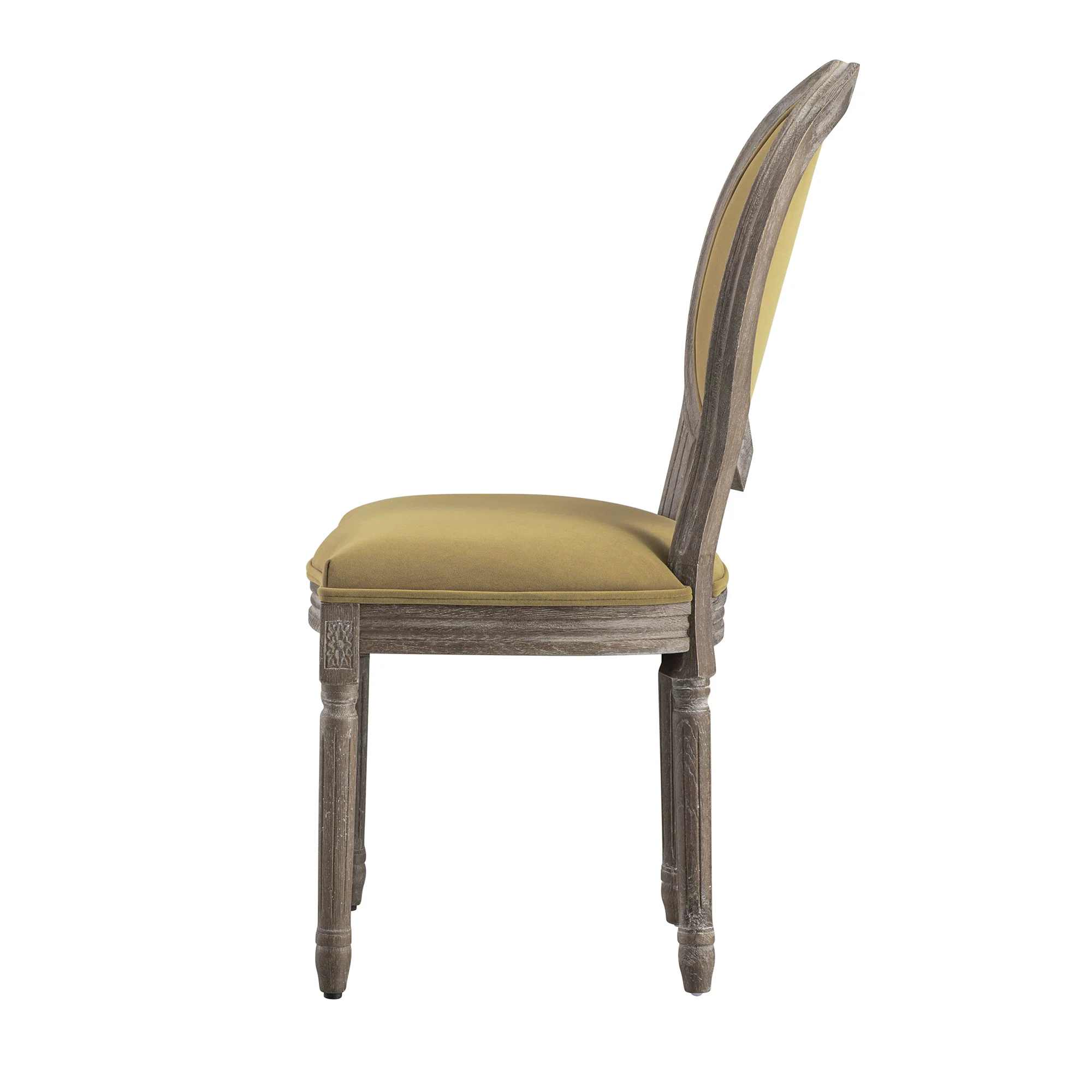 Lainston Set of 2 Classic Weathered Oak Dining Chairs, Fudge Velvet - Image 13