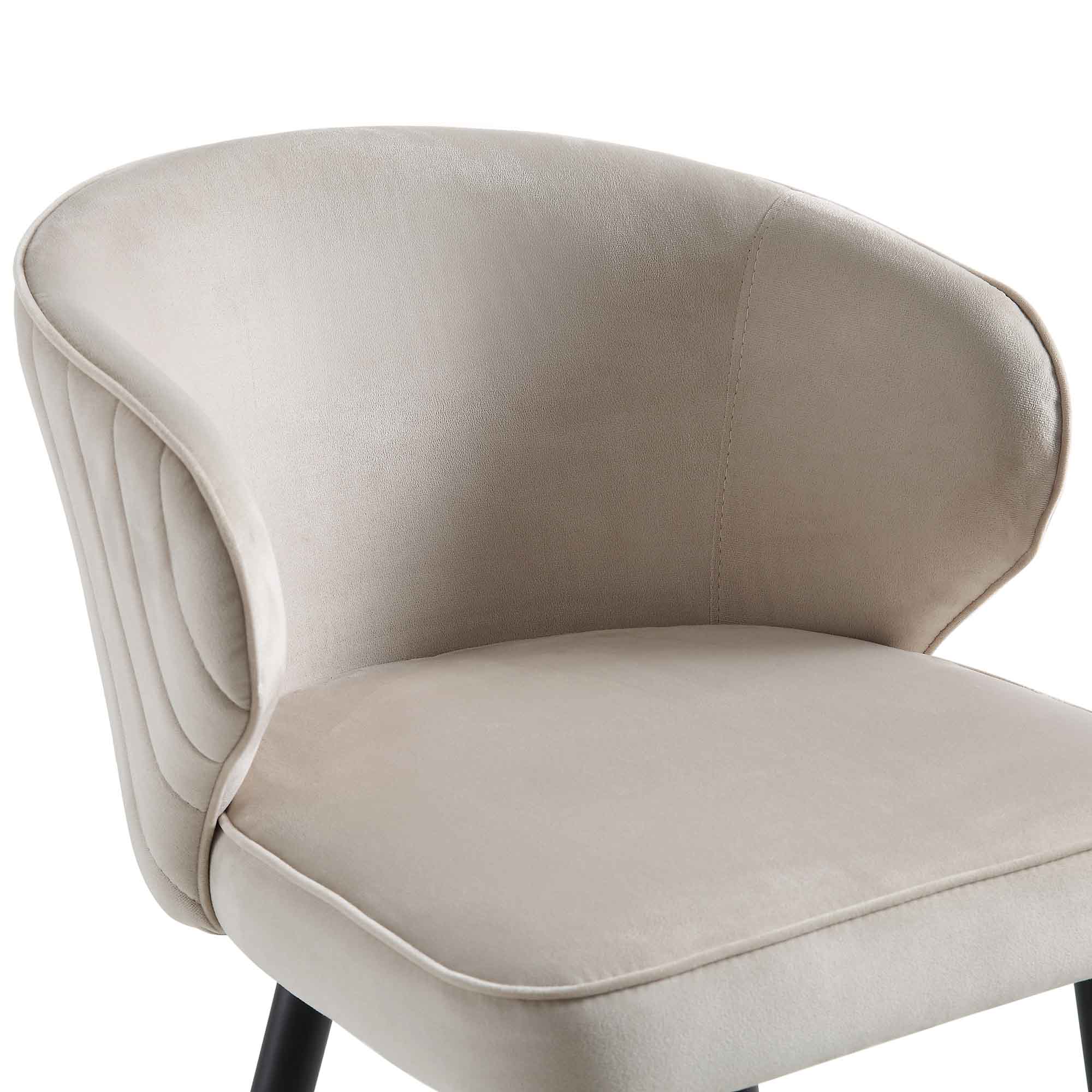 Langham Set of 2 Champagne Velvet Upholstered Carver Counter Stools - Image 11