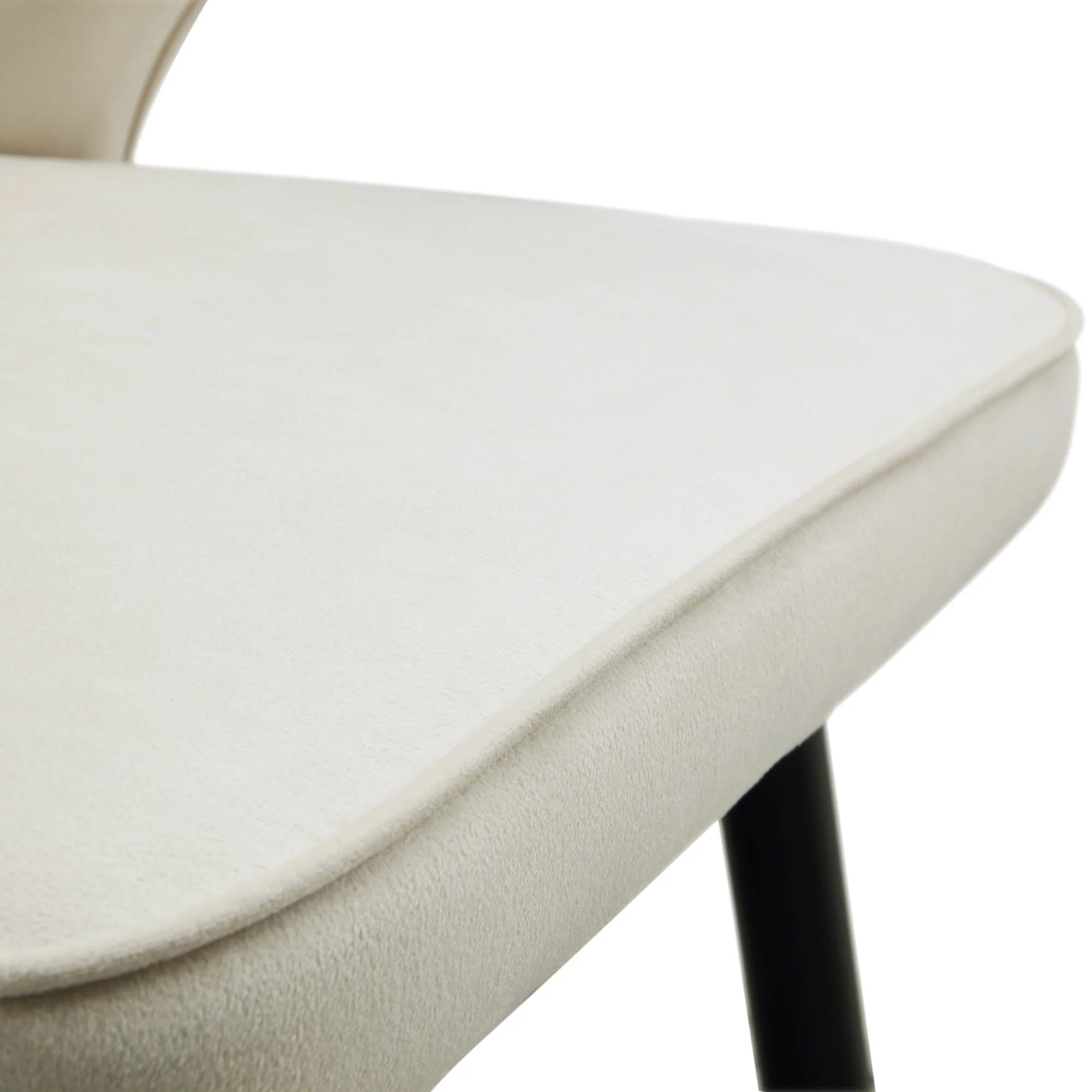 Langham Set of 2 Champagne Velvet Upholstered Carver Dining Chairs - Image 12