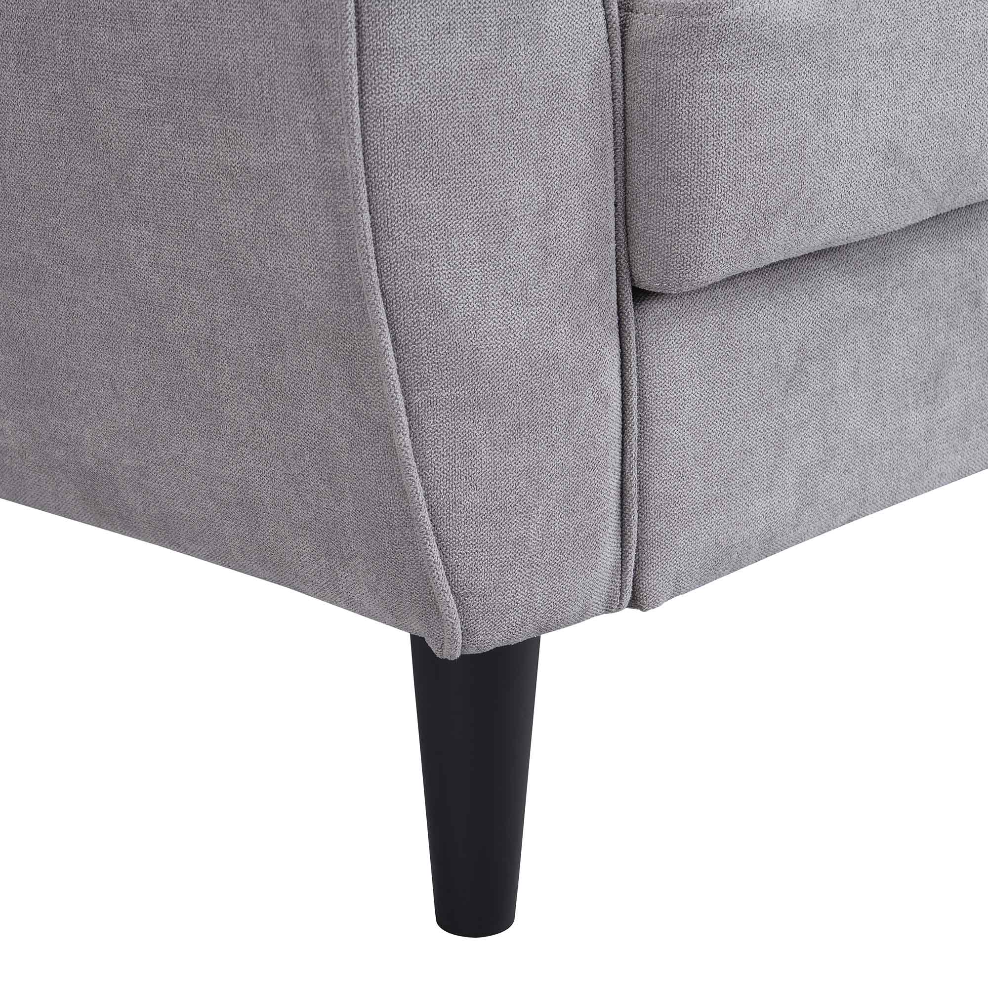 Latimer Light Grey Brushed Fabric 3-Seater Storage Sofa Bed - Image 16