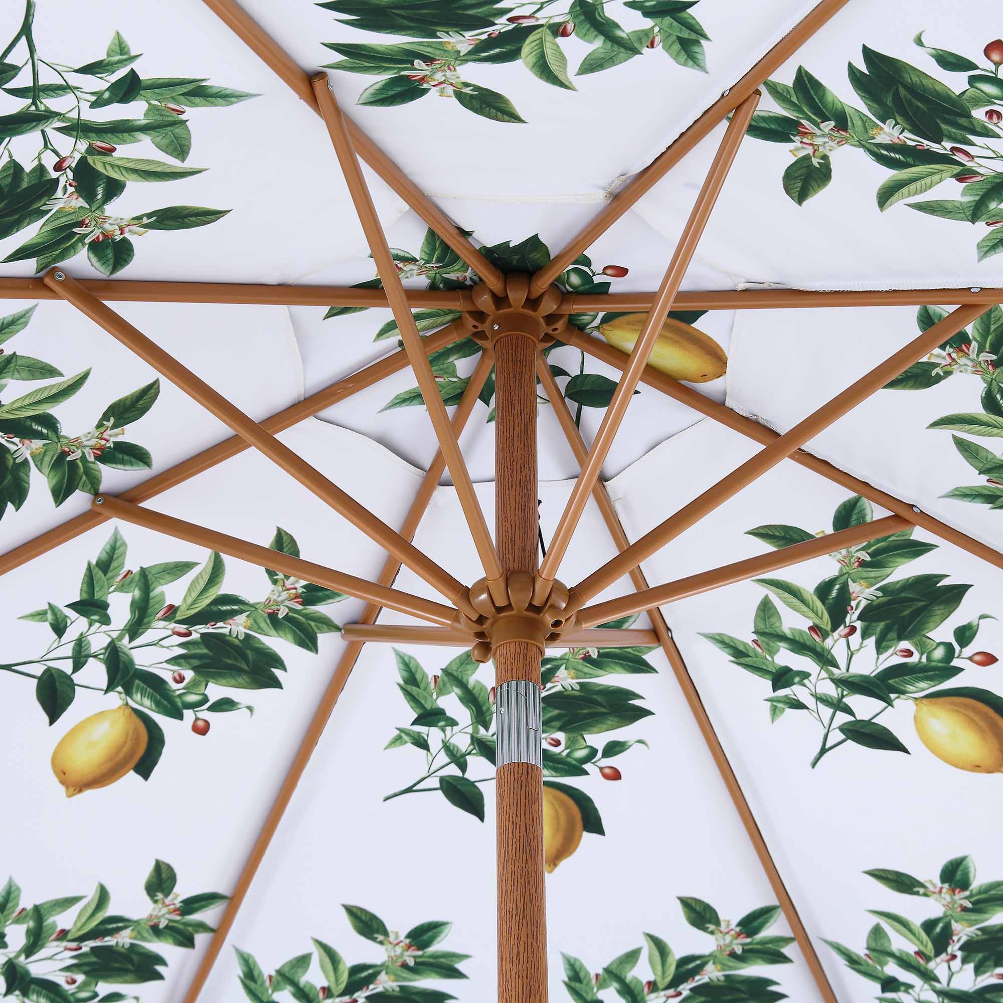 Lemon Branch 2.6M Octagonal Parasol with Aluminium Tilt - Image 11