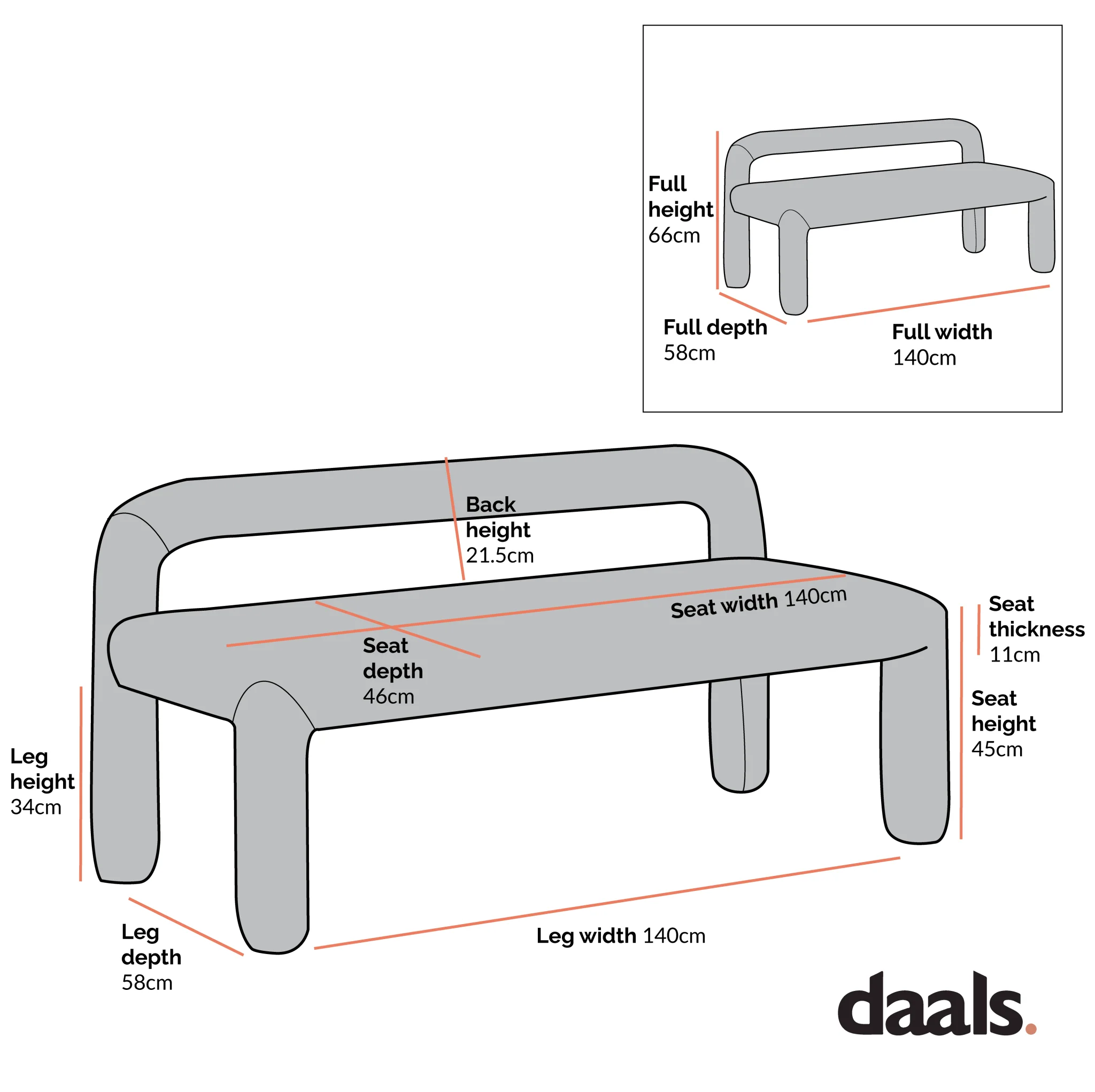 Libby Light White Boucle 3 Seater Dining Bench - Image 5