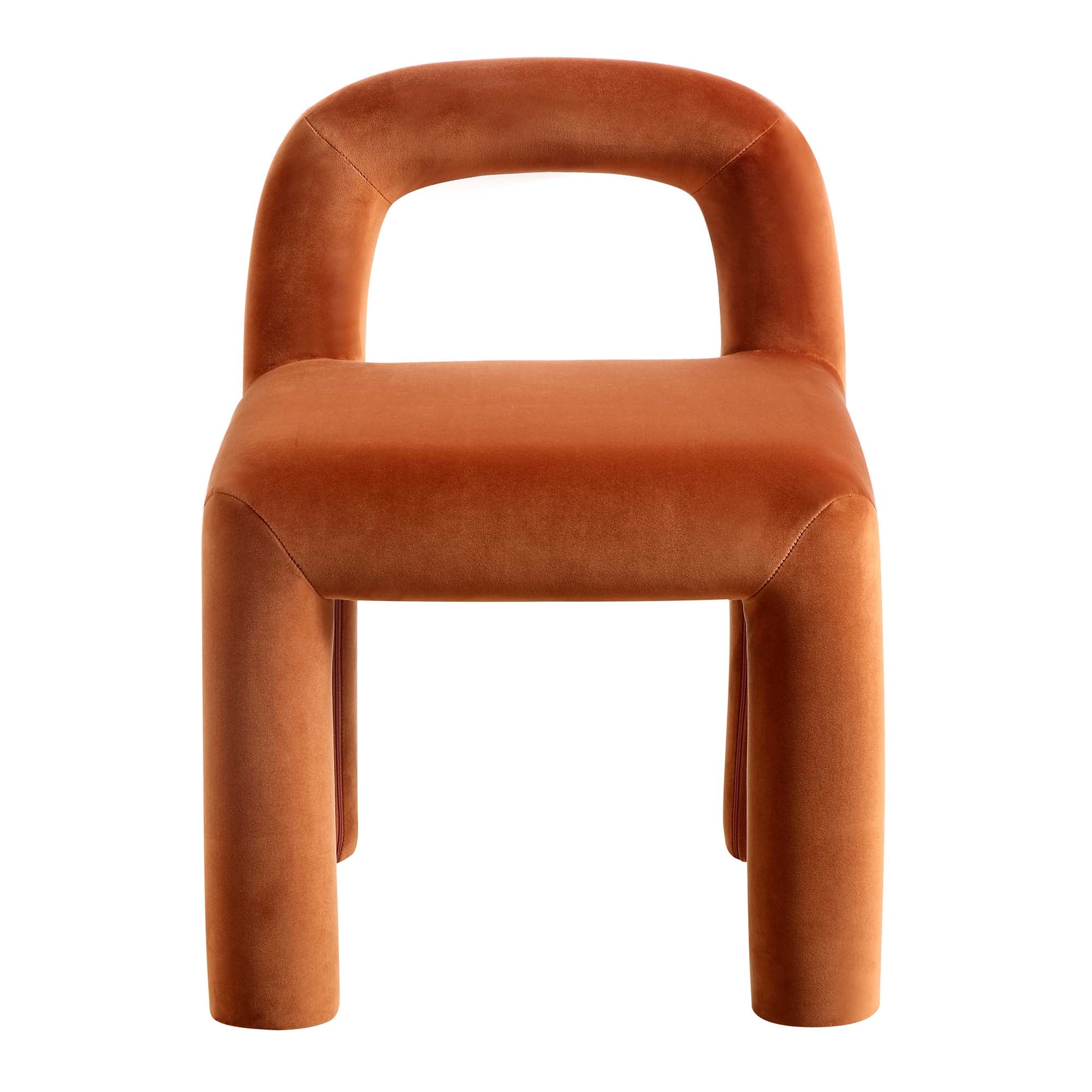 Libby Rust Velvet Dining Chair - Image 4