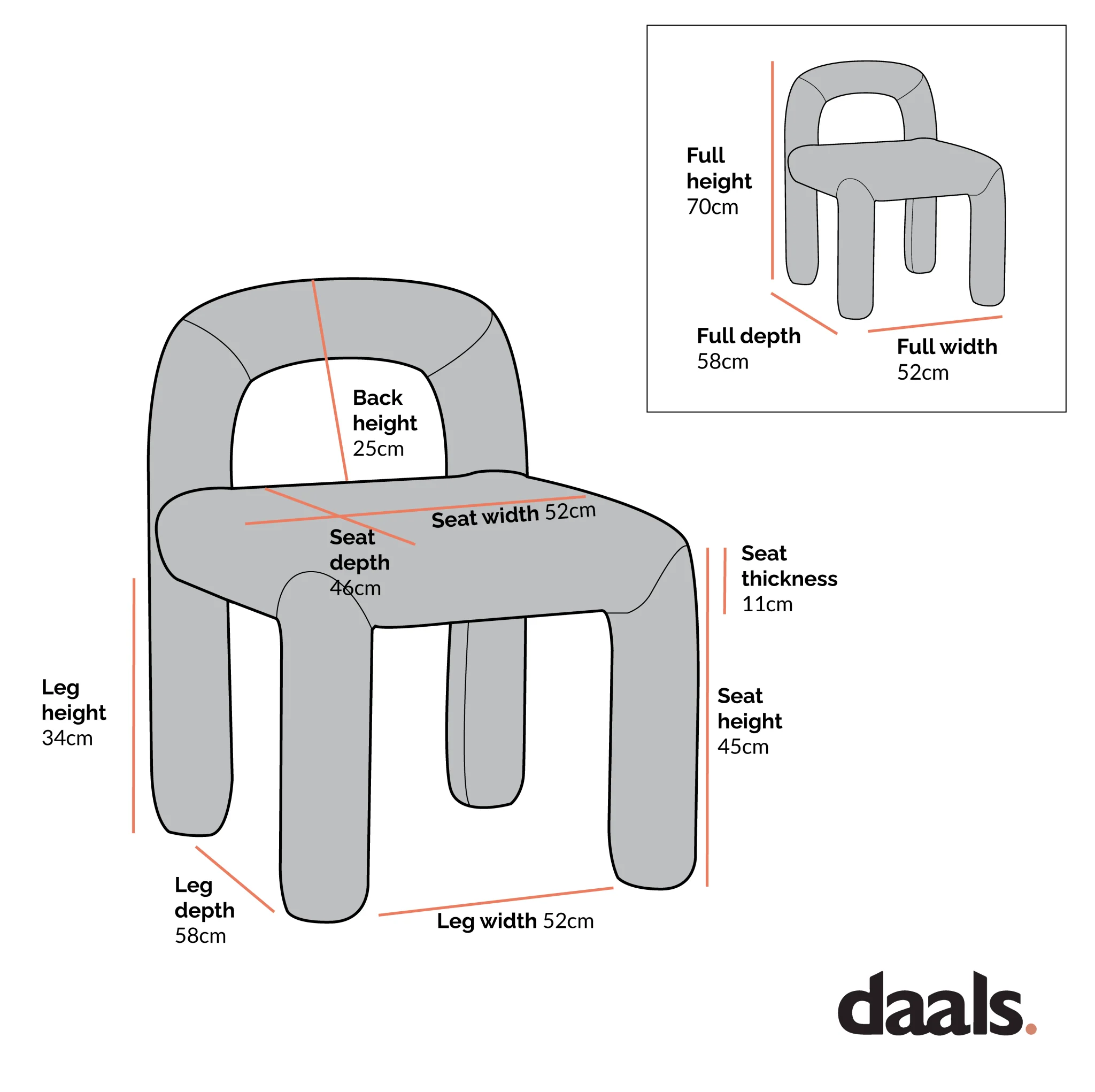 Libby Rust Velvet Dining Chair - Image 5