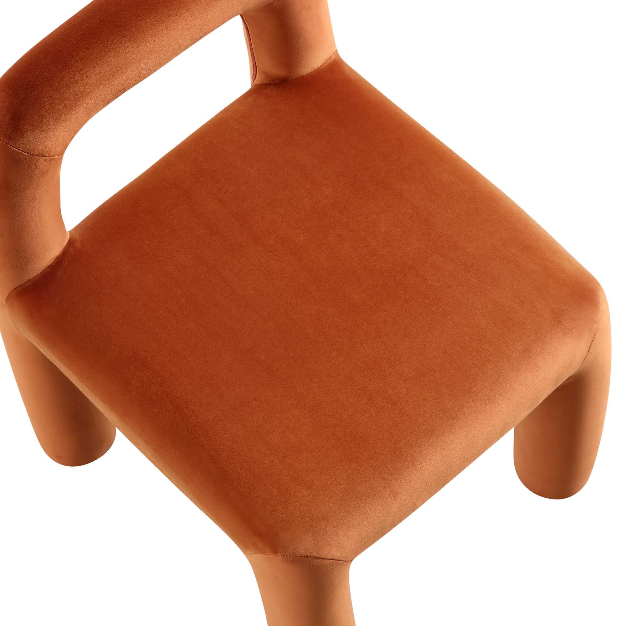 Libby Rust Velvet Dining Chair - Image 8