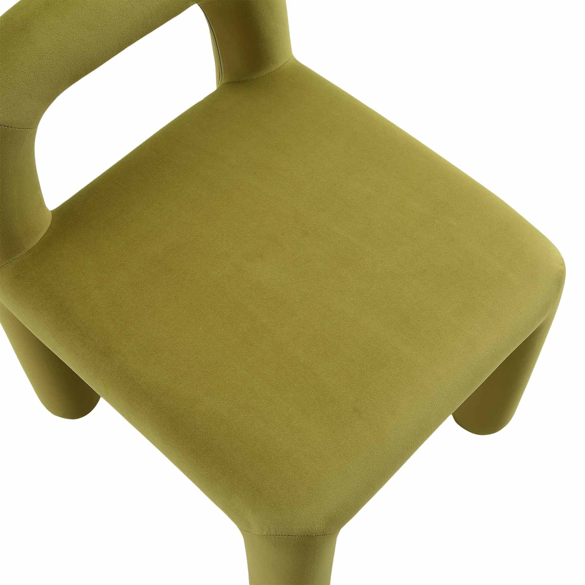 Libby Olive Green Velvet Dining Chair - Image 8