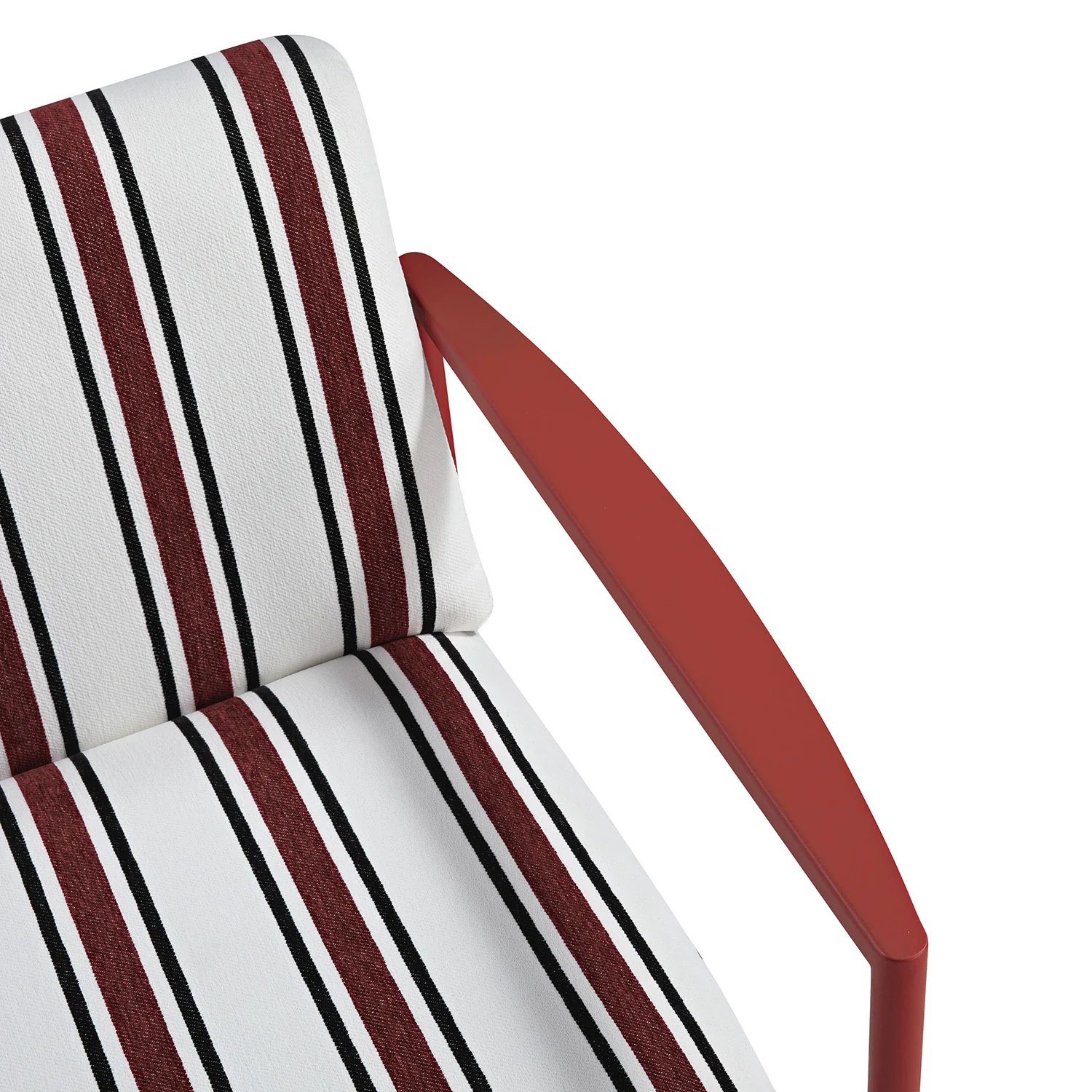 Linea Three Seater Sofa Bed, Maroon Red Striped Chenille - Image 22