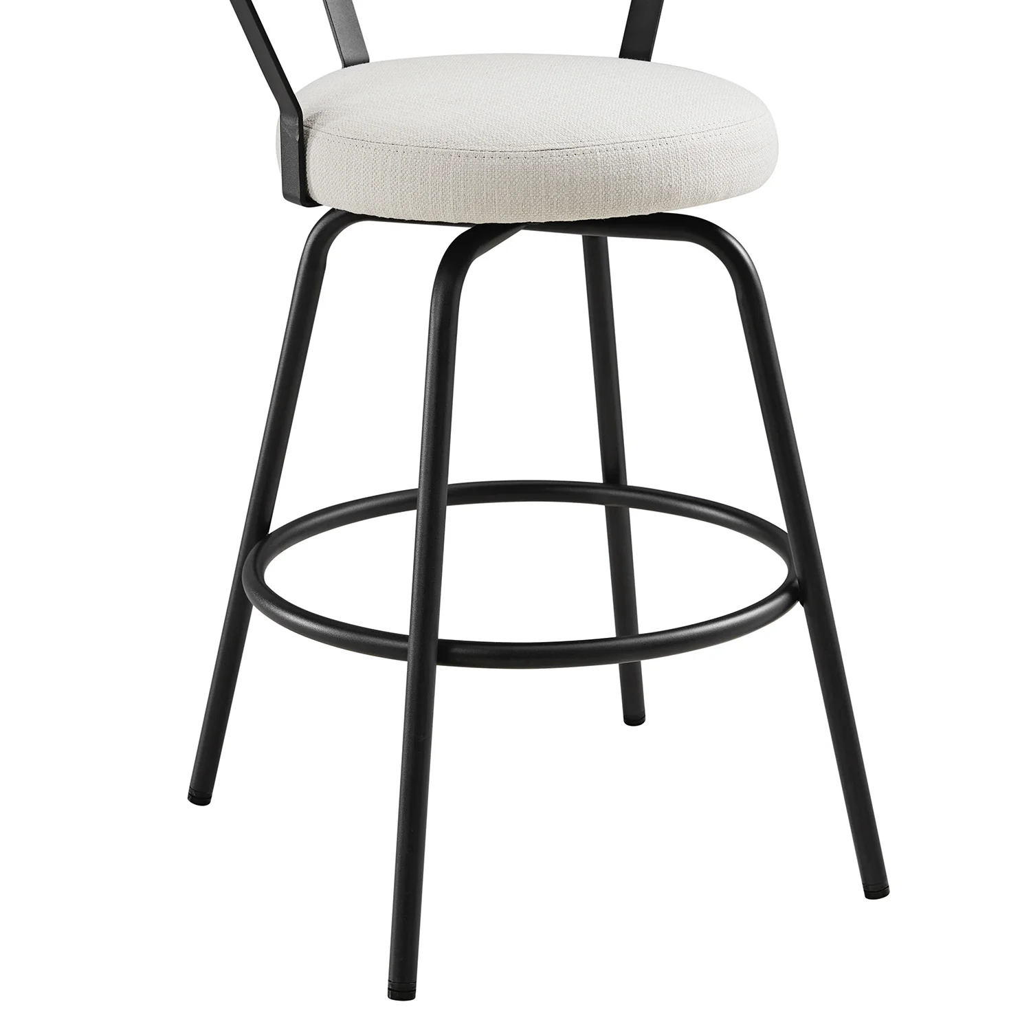 Lotte Set of 2 Swivel Counter Stools, Ivory Weave - Image 10