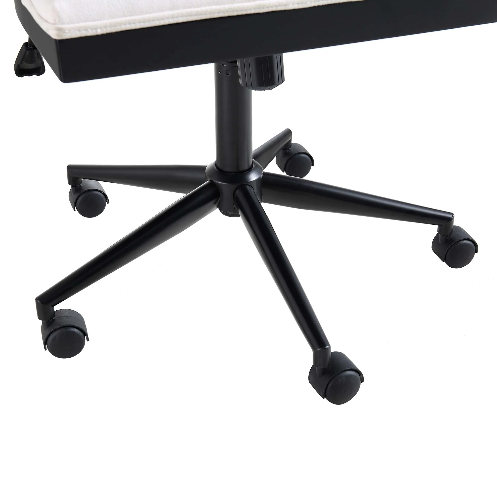 Lucia Natural Cane Swivel Desk Chair, Black - Image 12
