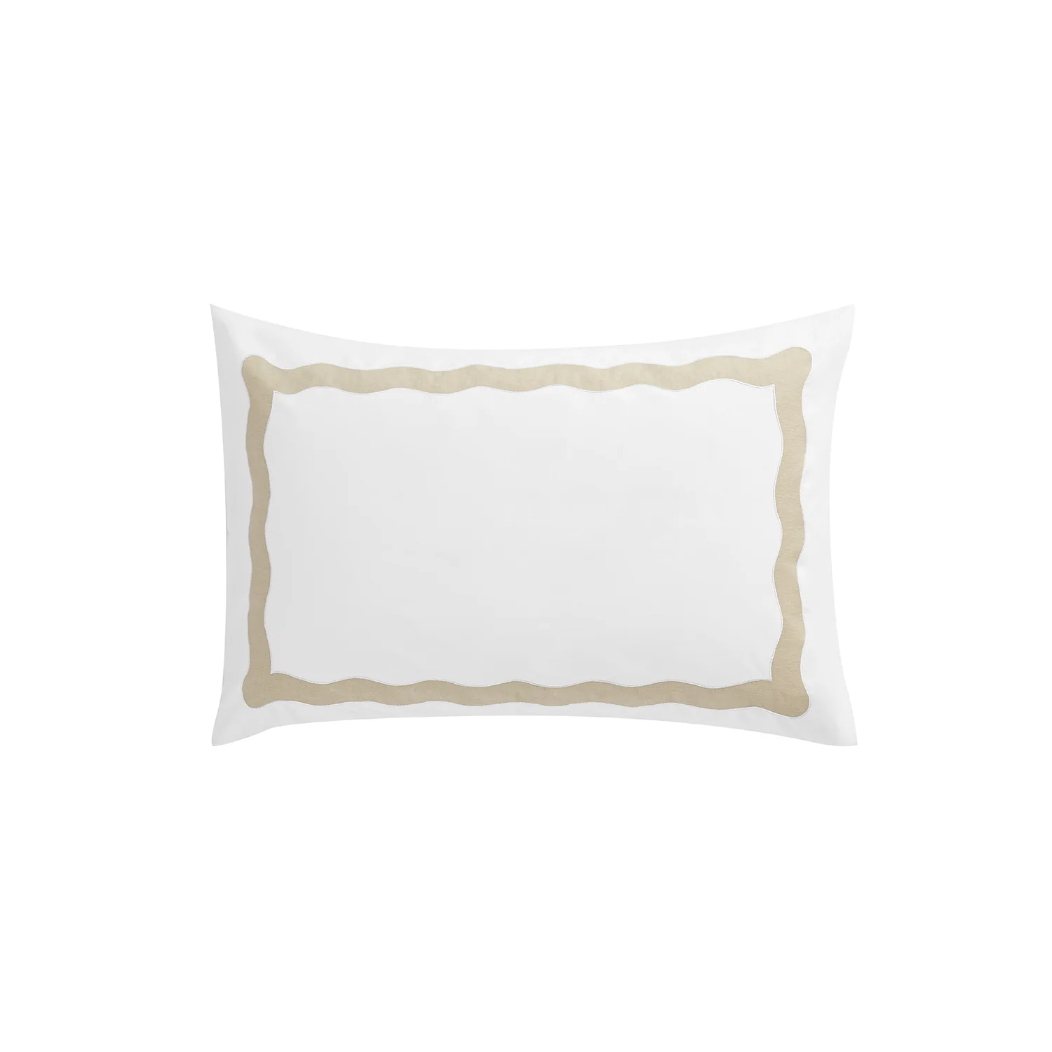 Lucinda Natural Wave 300 Thread Count Cotton Percale Regular Pillowcases - Pair - Image 2