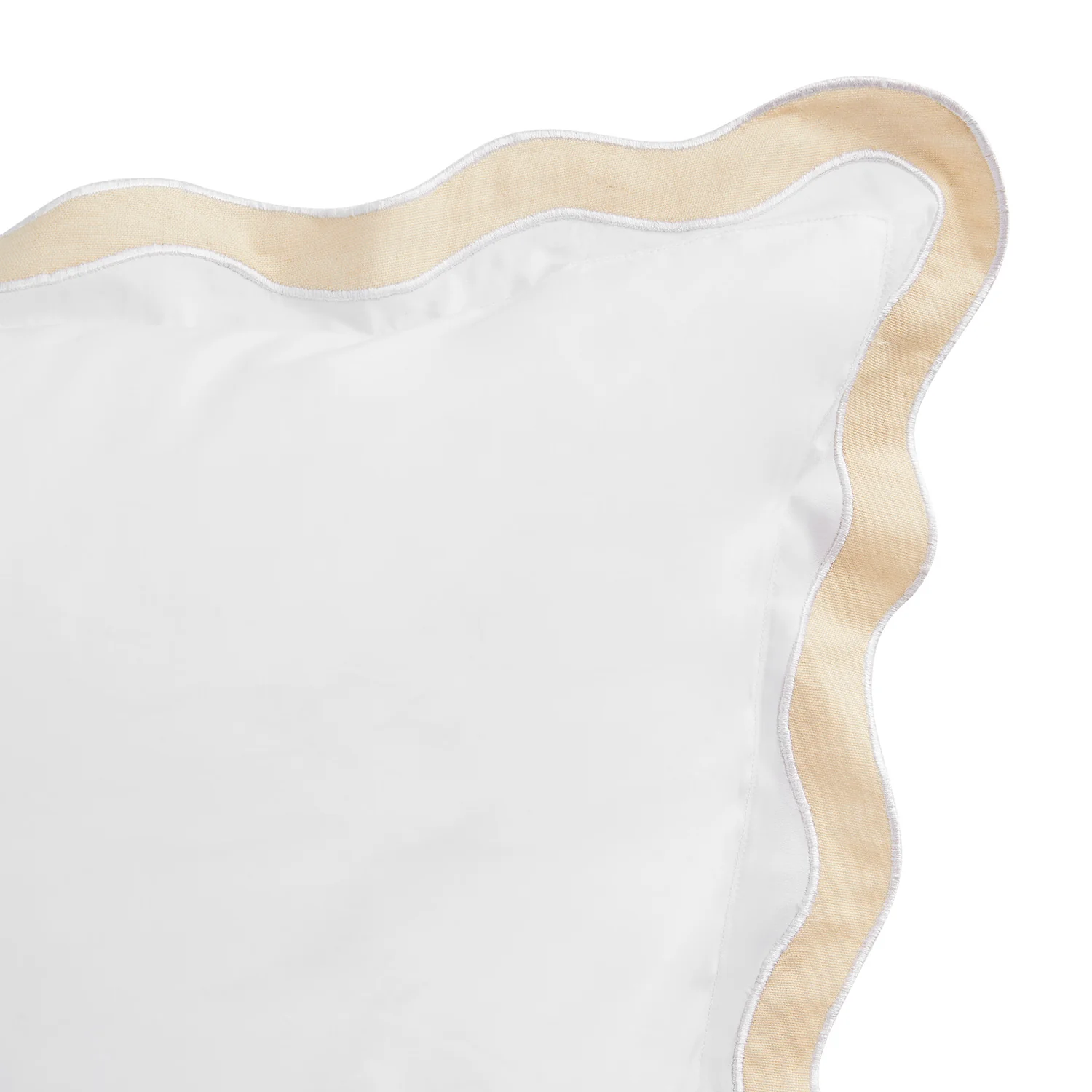 Lucinda Peach Melba Wave 300 Thread Count Cotton Percale Continental Square Pillowcases - Pair - Image 2
