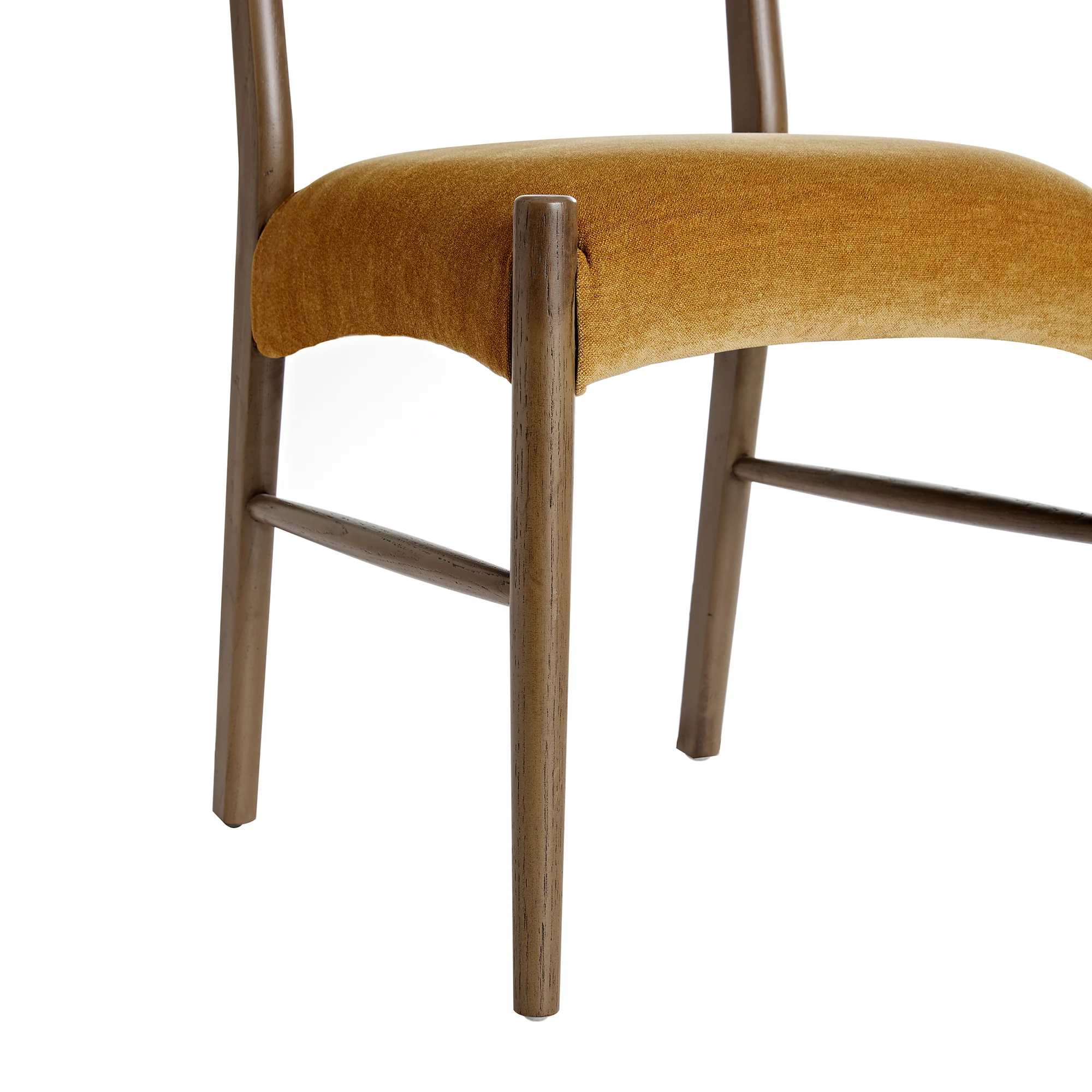 Ludlow Set of 2 Dining Chairs, Spiced Honey Chenille | Silver Oak - Image 16