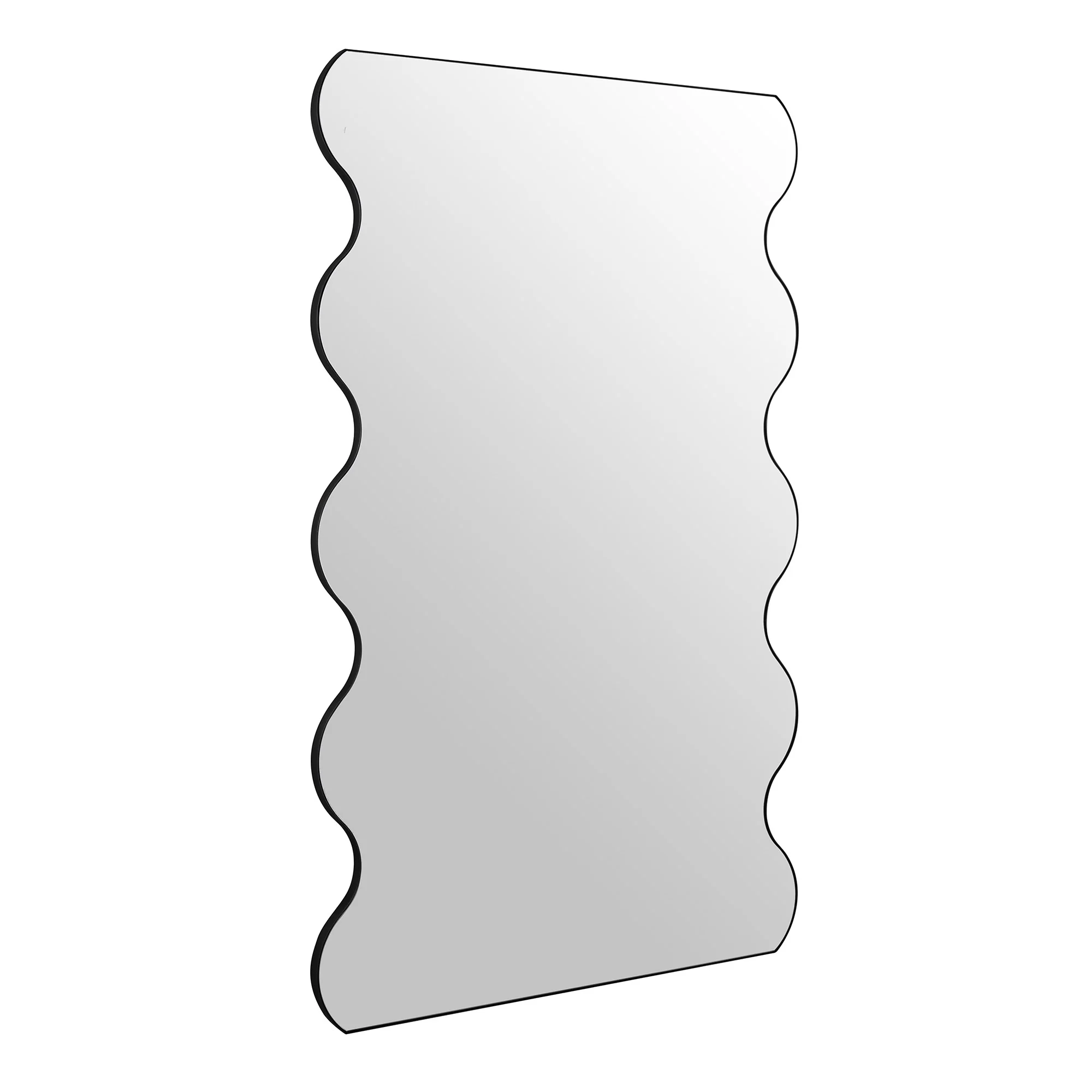 Luisa Wavy Curved Full length Mirror 180 x 110 cm, Black - Image 4