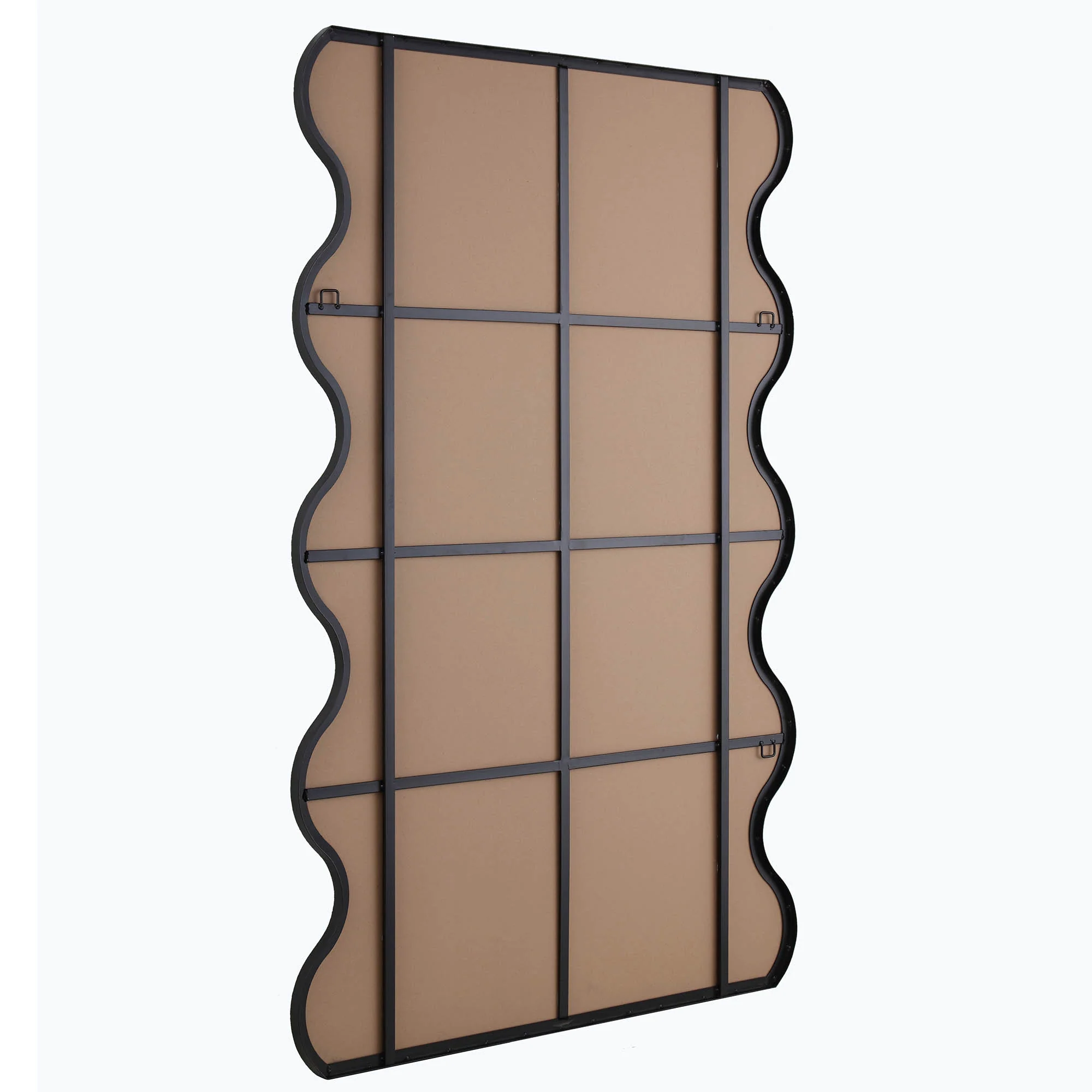Luisa Wavy Curved Full length Mirror 180 x 110 cm, Black - Image 6