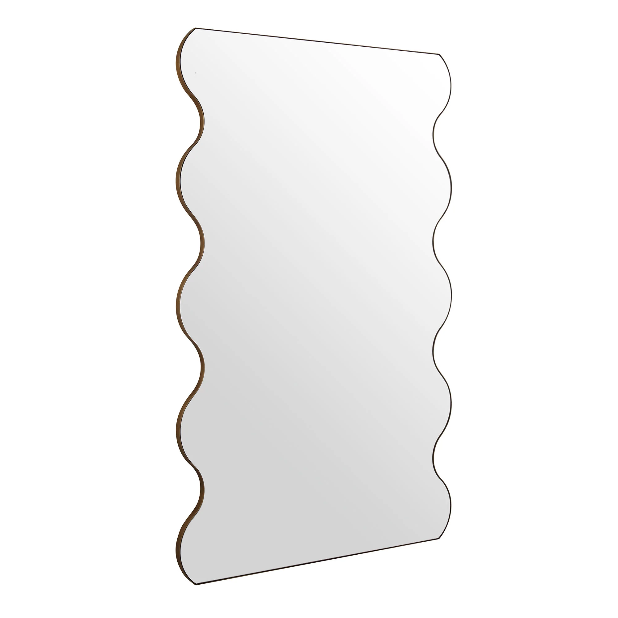 Luisa Wavy Curved Full length Mirror 180 x 110 cm, Gold - Image 4