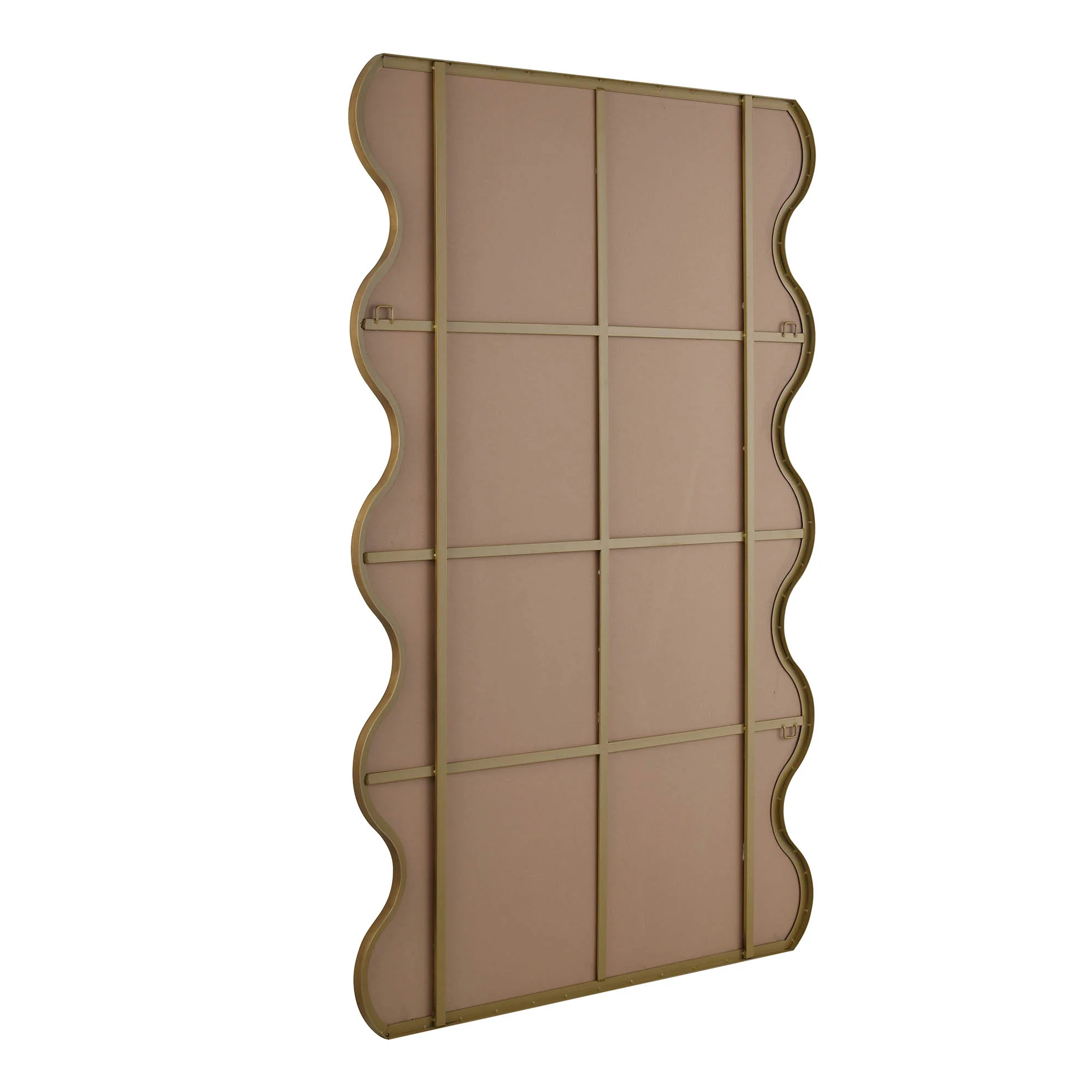 Luisa Wavy Curved Full length Mirror 180 x 110 cm, Gold - Image 6