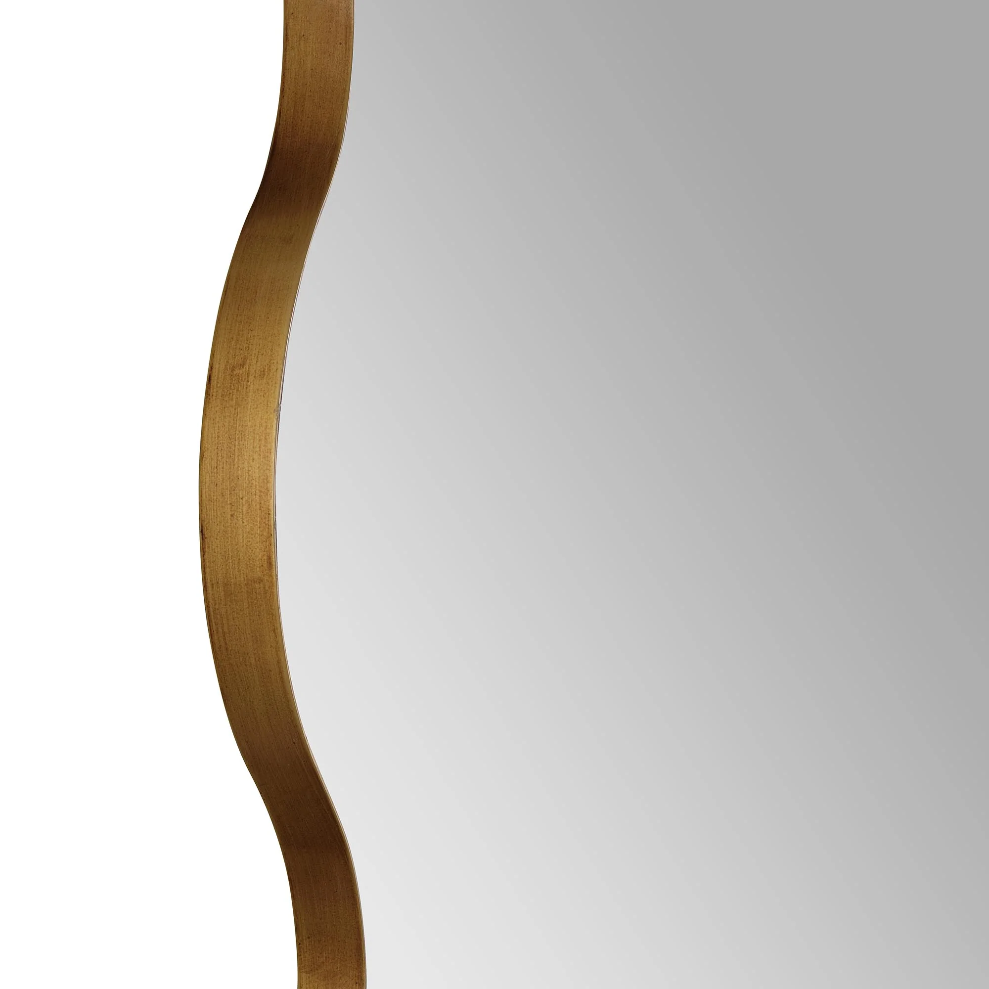 Luisa Wavy Curved Full length Mirror 180 x 110 cm, Gold - Image 7