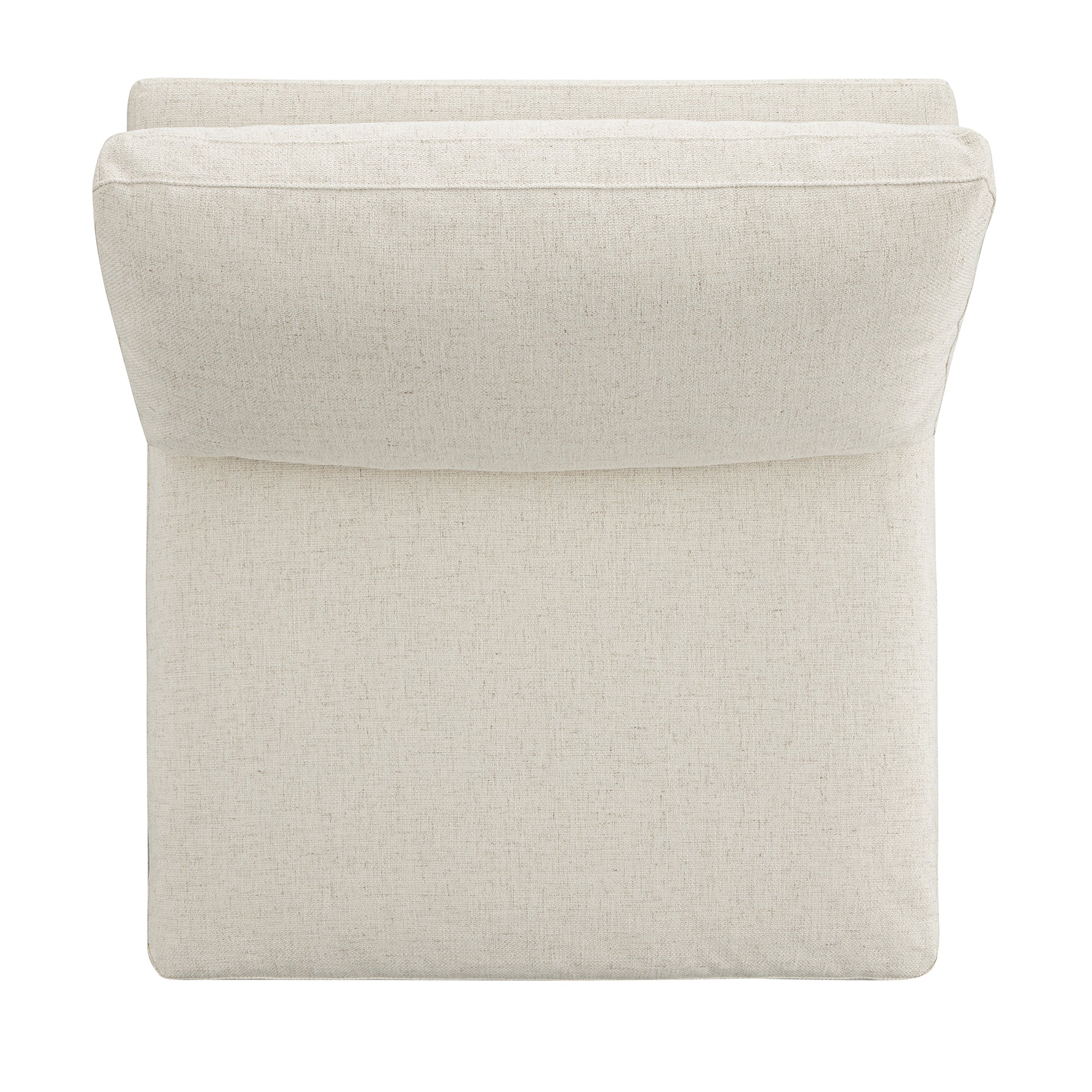 Lutyens Beige Linen Blend Modular Sofa, Armless Seat - Image 7