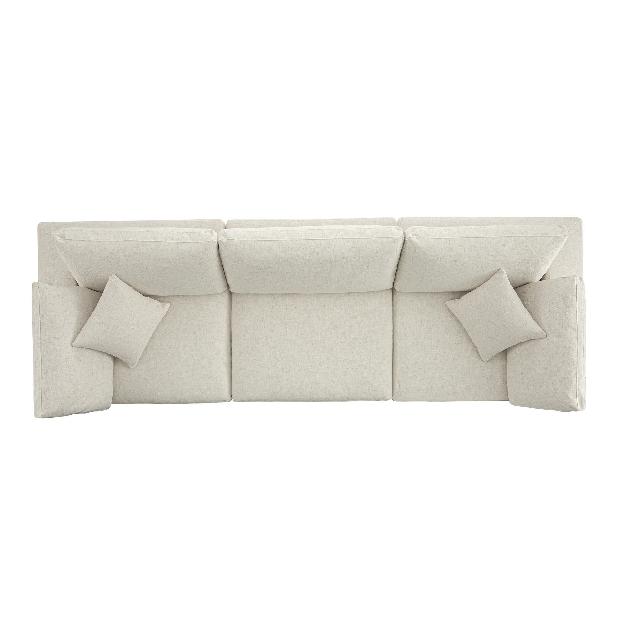 Lutyens Beige Linen Blend Modular Sofa, 3-Piece - Image 11