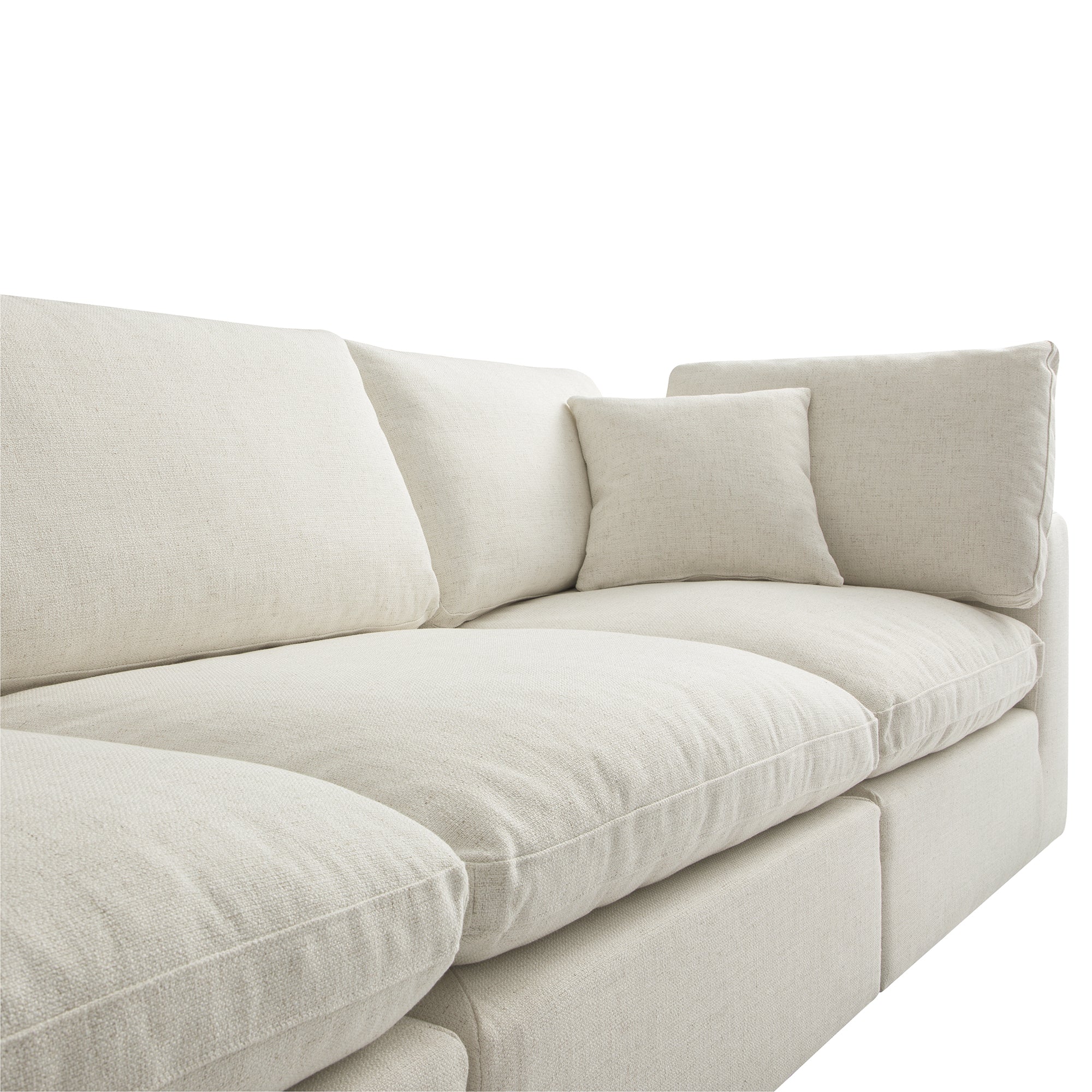 Lutyens Beige Linen Blend Modular Sofa, 3-Piece - Image 14