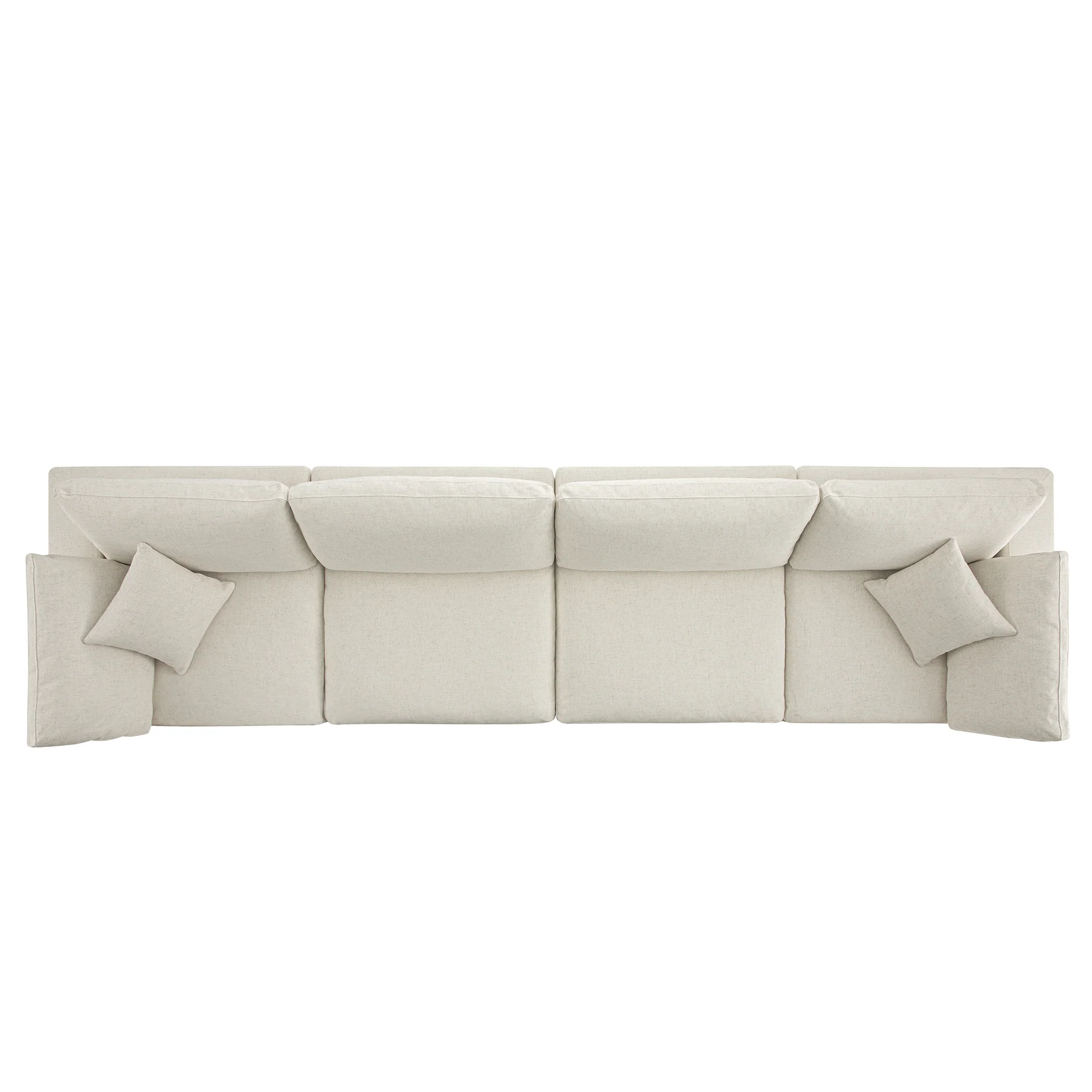 Lutyens Beige Linen Blend Modular Sofa, 4-Piece - Image 6