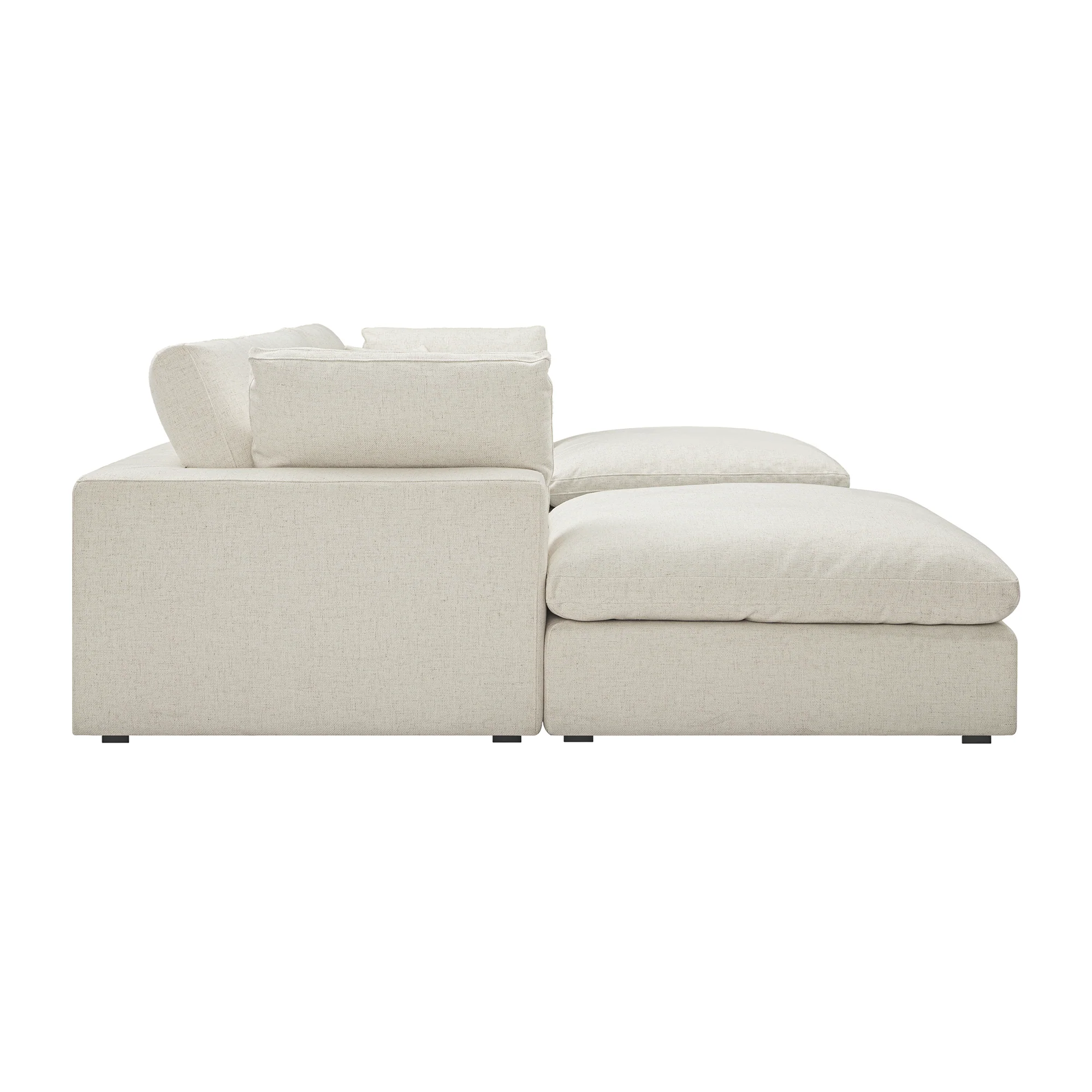 Lutyens Beige Linen Blend Modular Sofa, 5-Piece U-Shape Set - Image 5