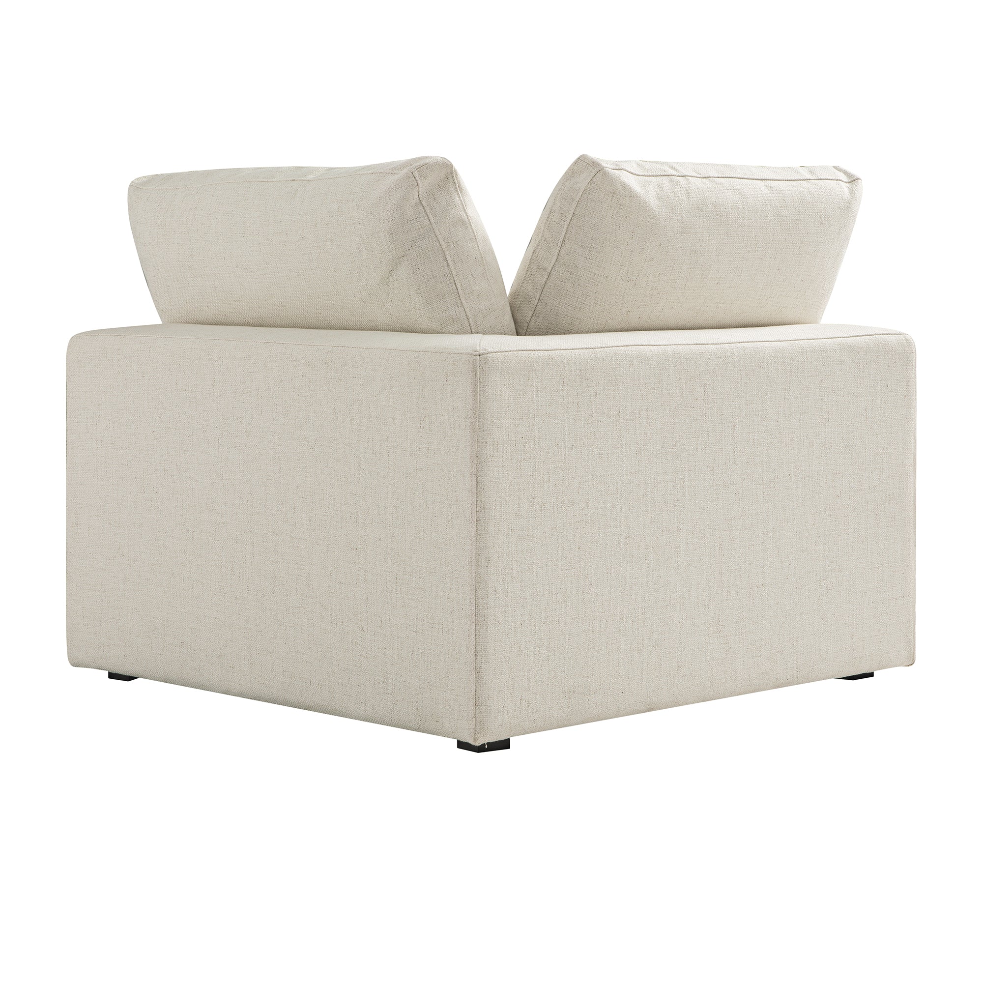 Lutyens Beige Linen Blend Modular Sofa, Corner Unit - Image 5