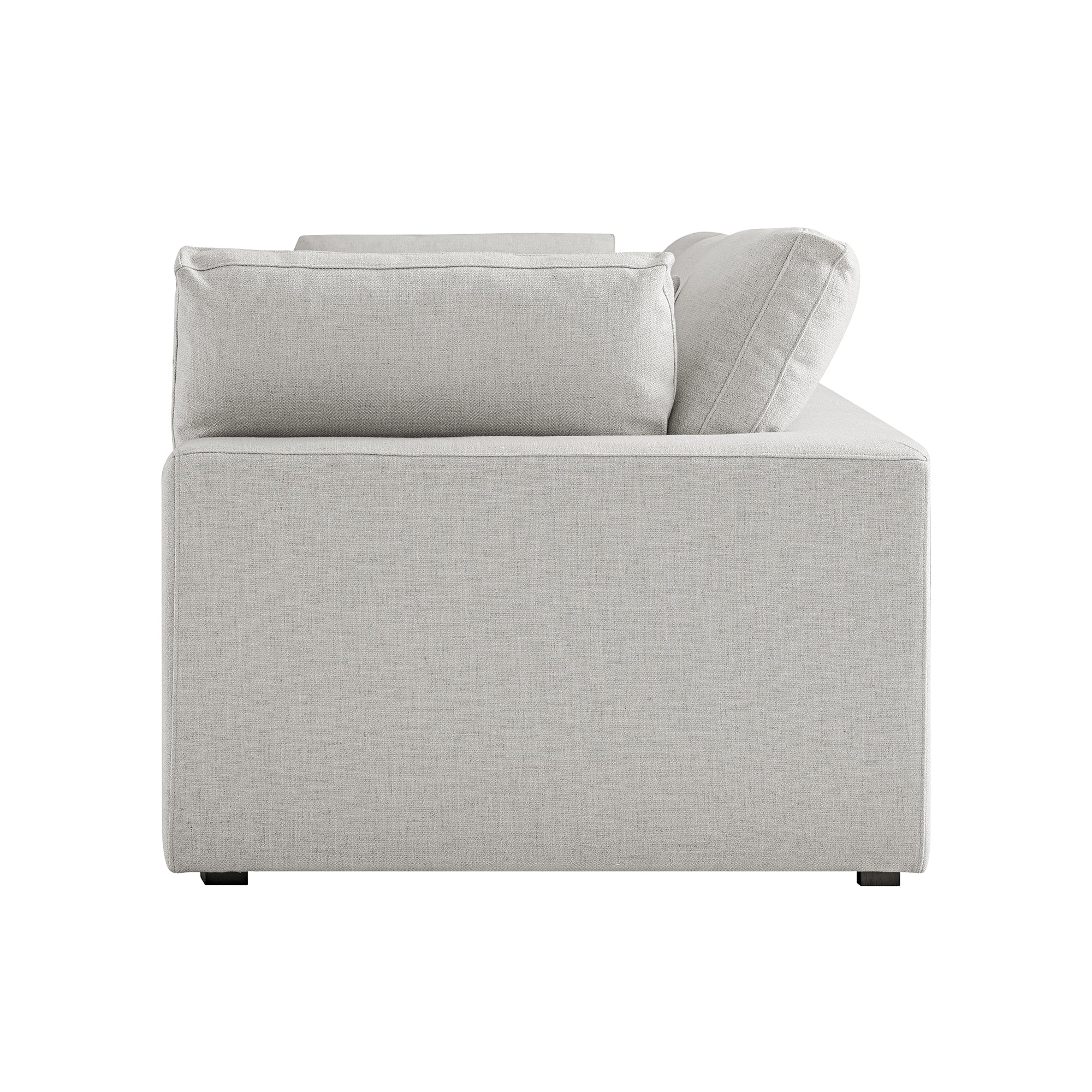 Lutyens Light Grey Linen Blend Modular Sofa, 3-Piece - Image 10
