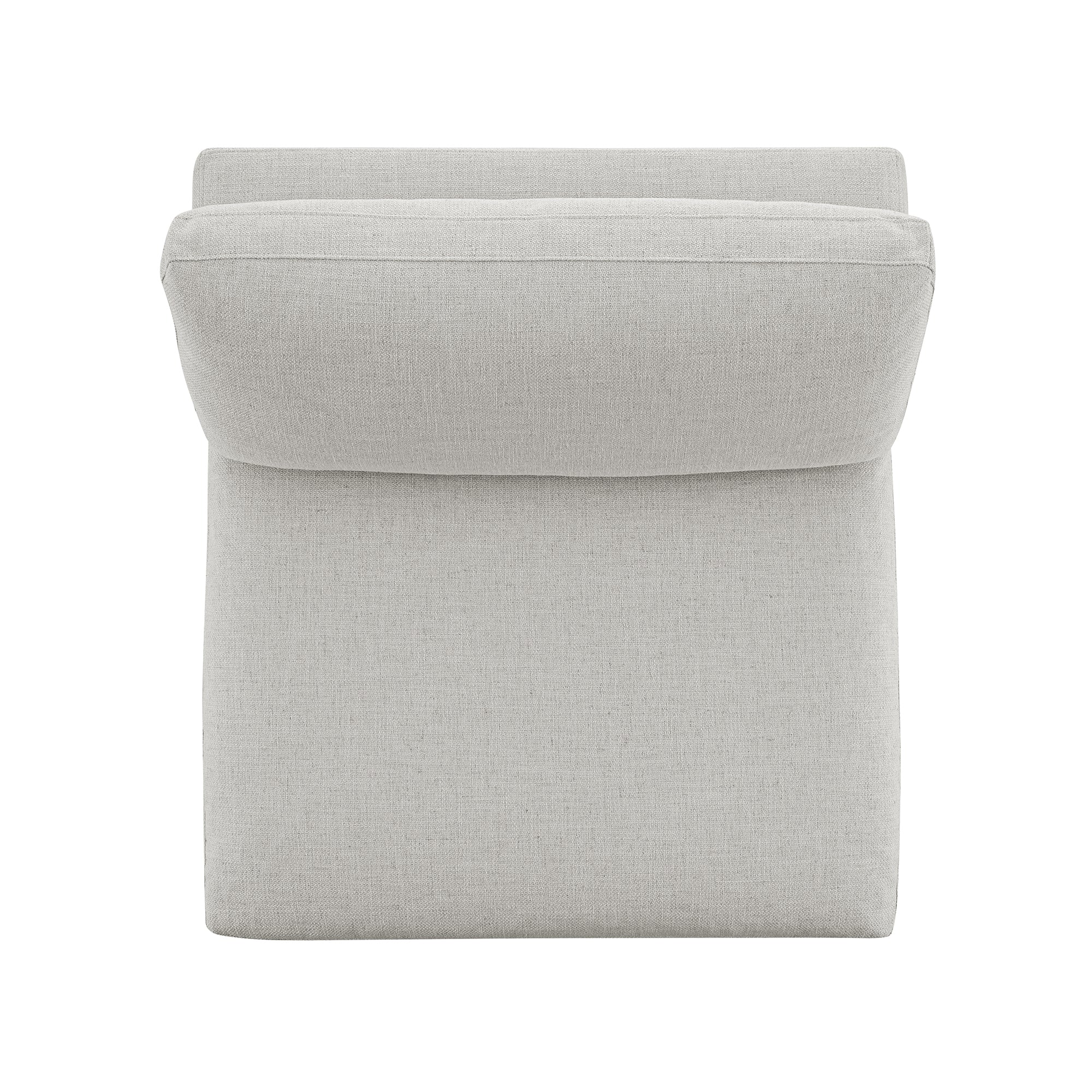 Lutyens Light Grey Linen Blend Modular Sofa, Armless Seat - Image 10