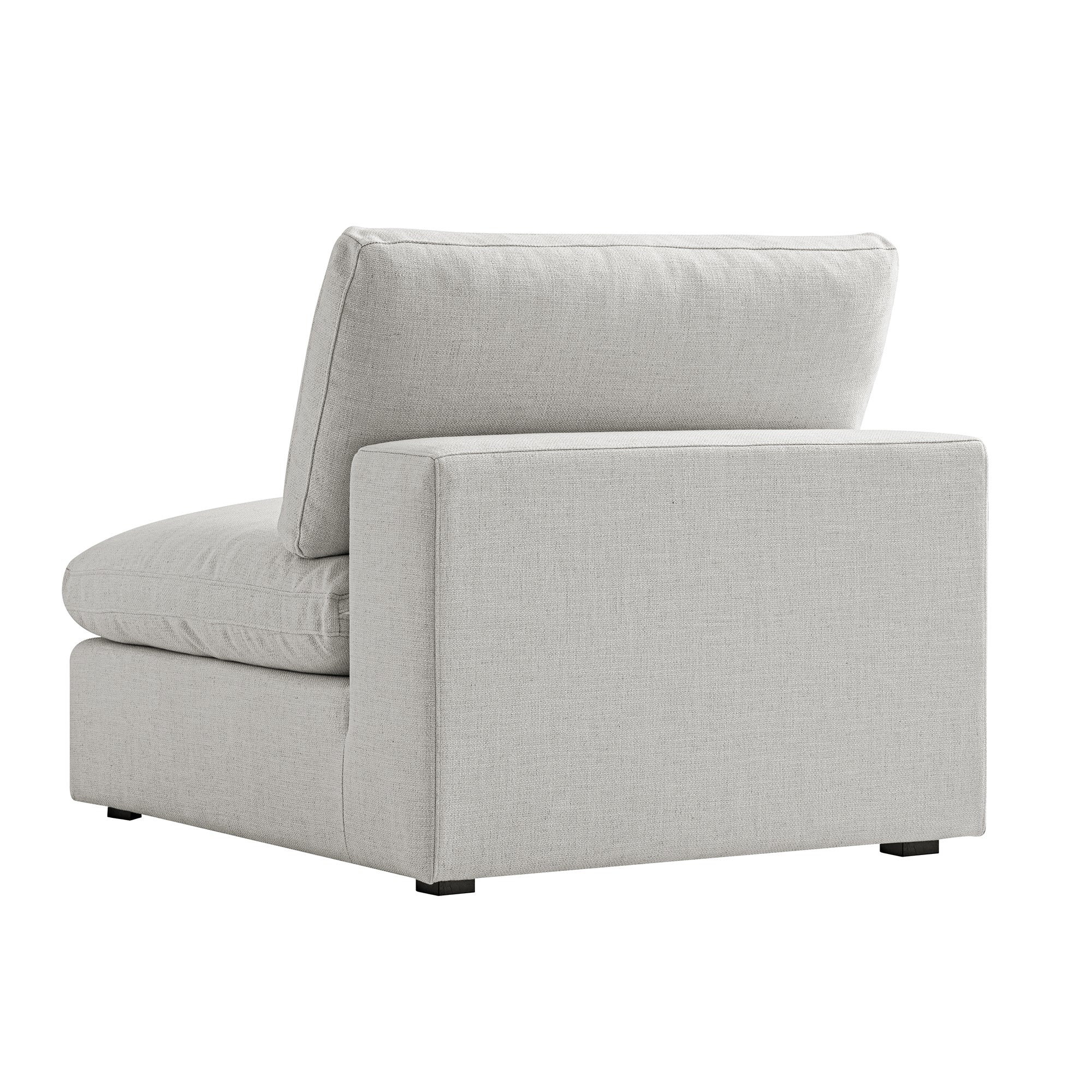 Lutyens Light Grey Linen Blend Modular Sofa, Armless Seat - Image 9