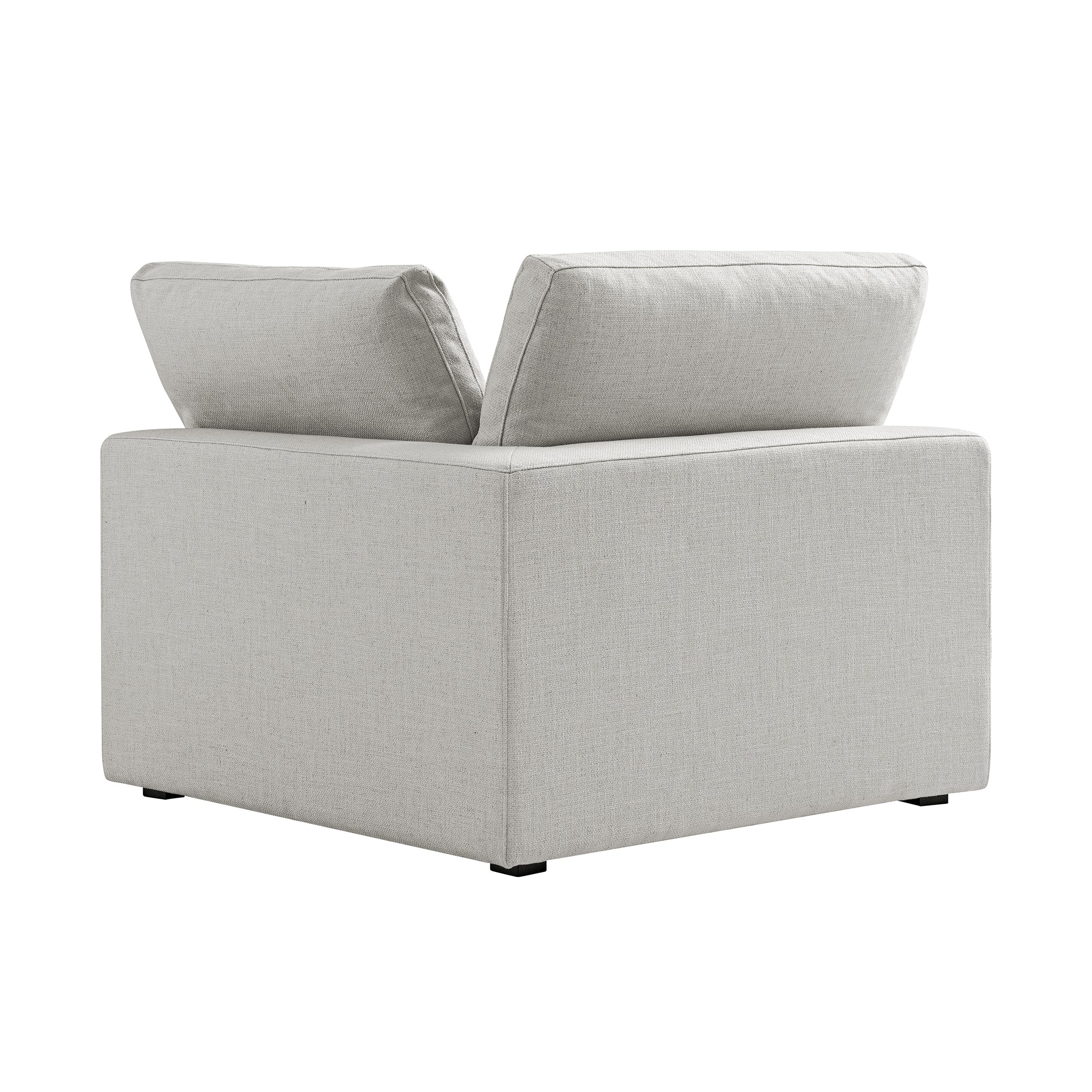 Lutyens Light Grey Linen Blend Modular Sofa, Corner Unit - Image 4