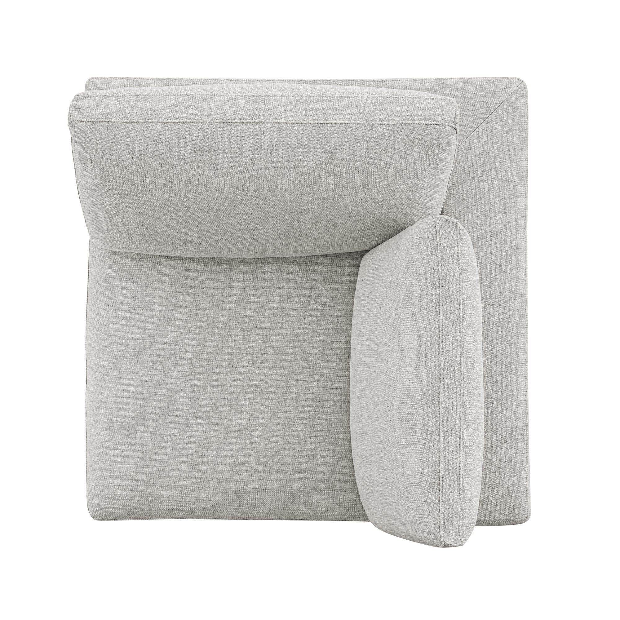 Lutyens Light Grey Linen Blend Modular Sofa, Corner Unit - Image 5