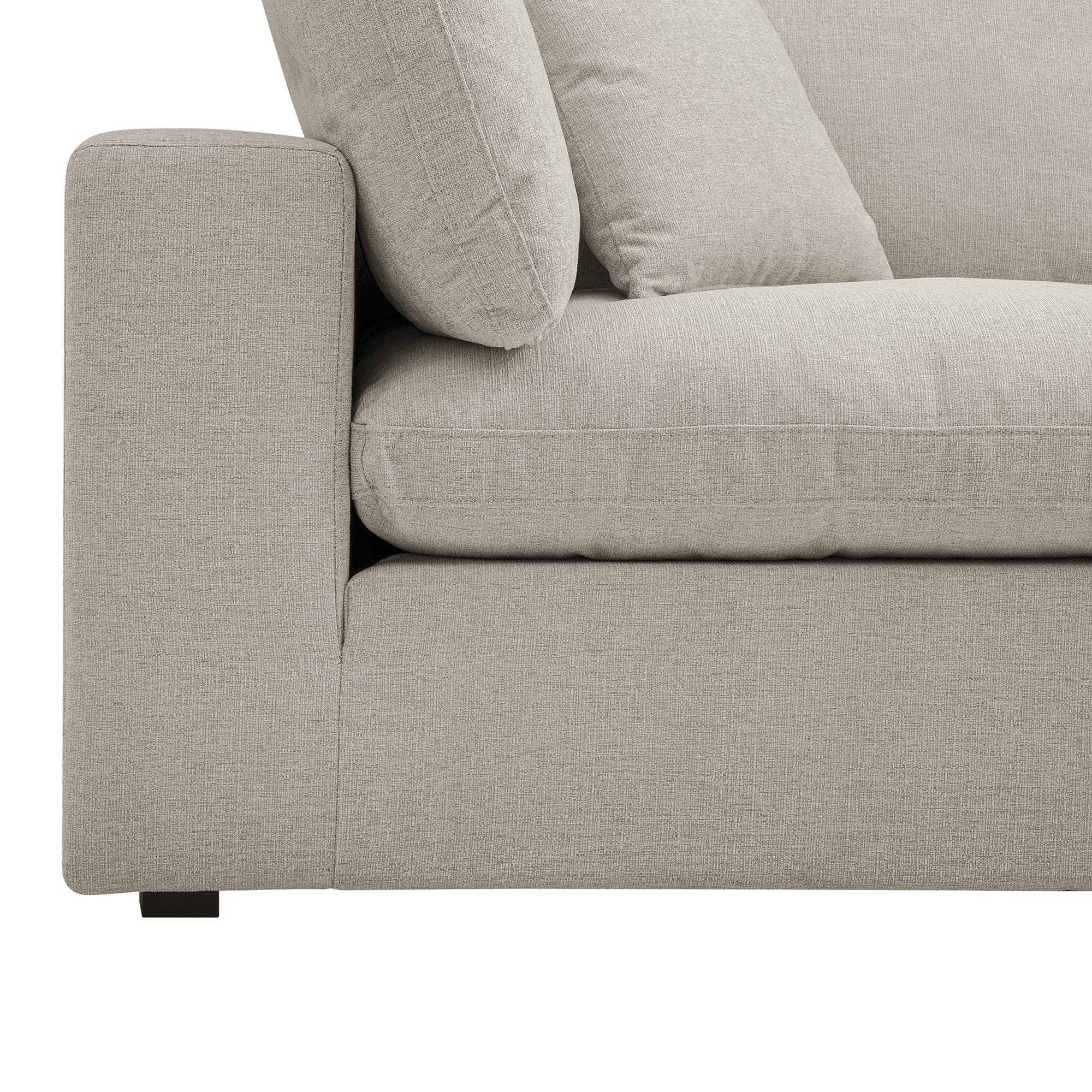 Lutyens Oatmeal Weave Fabric Modular Sofa, 2-Piece - Image 12