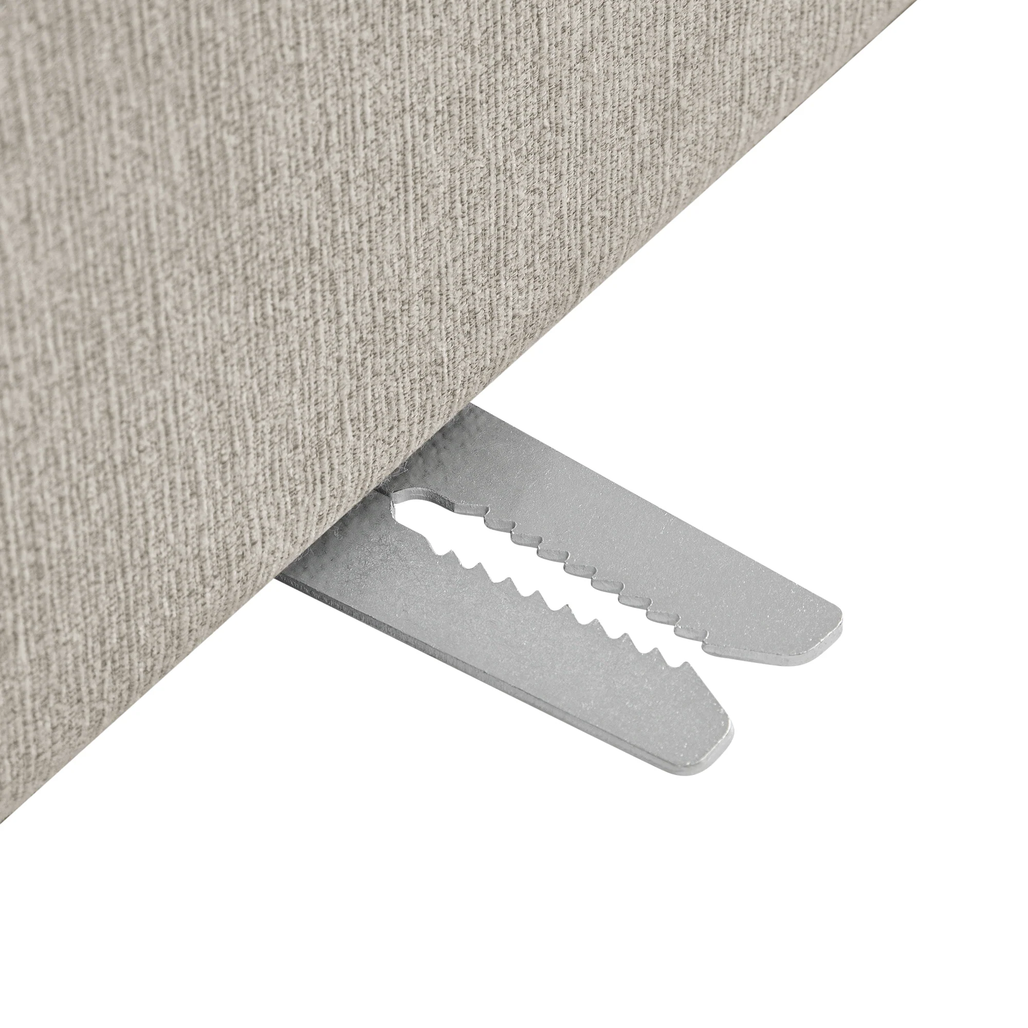 Lutyens Oatmeal Weave Fabric Modular Sofa, Corner Unit - Image 7