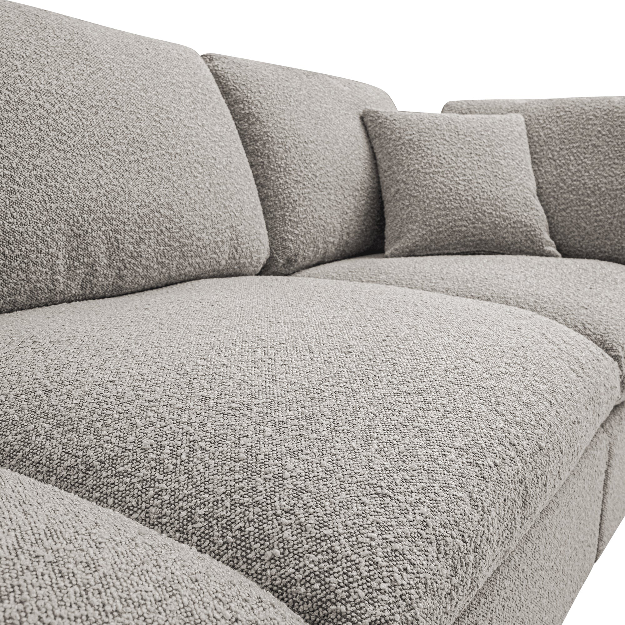 Lutyens Taupe Boucle Modular Sofa, 3-Piece - Image 13