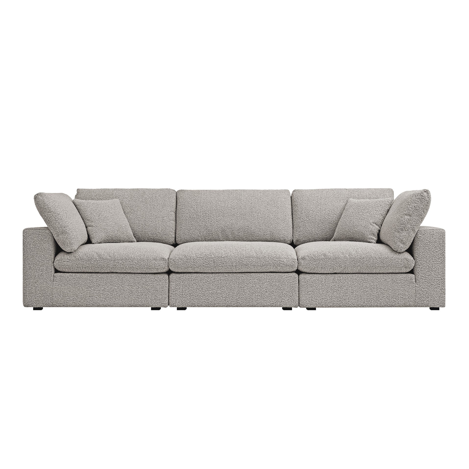 Lutyens Taupe Boucle Modular Sofa, 3-Piece - Image 5