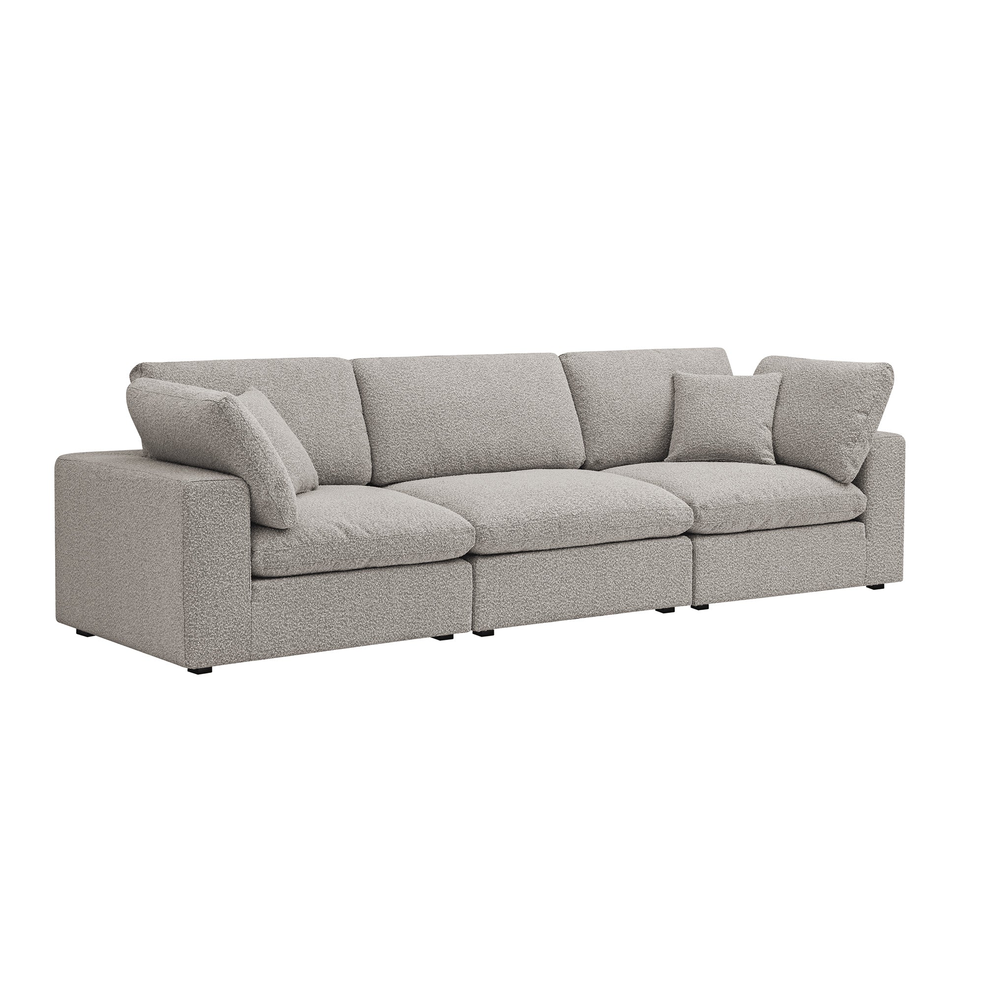 Lutyens Taupe Boucle Modular Sofa, 3-Piece - Image 6