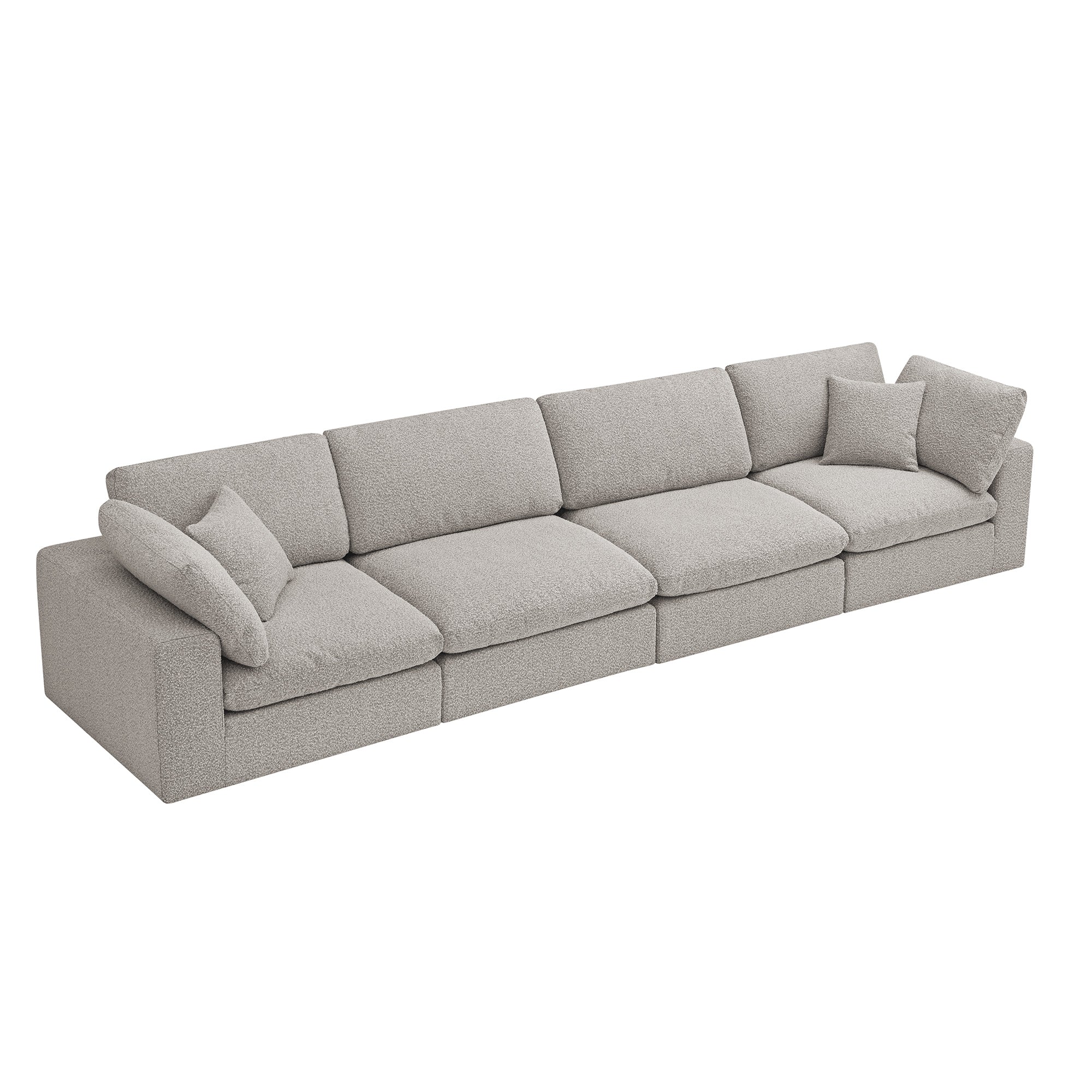 Lutyens Taupe Boucle Modular Sofa, 4-Piece - Image 4