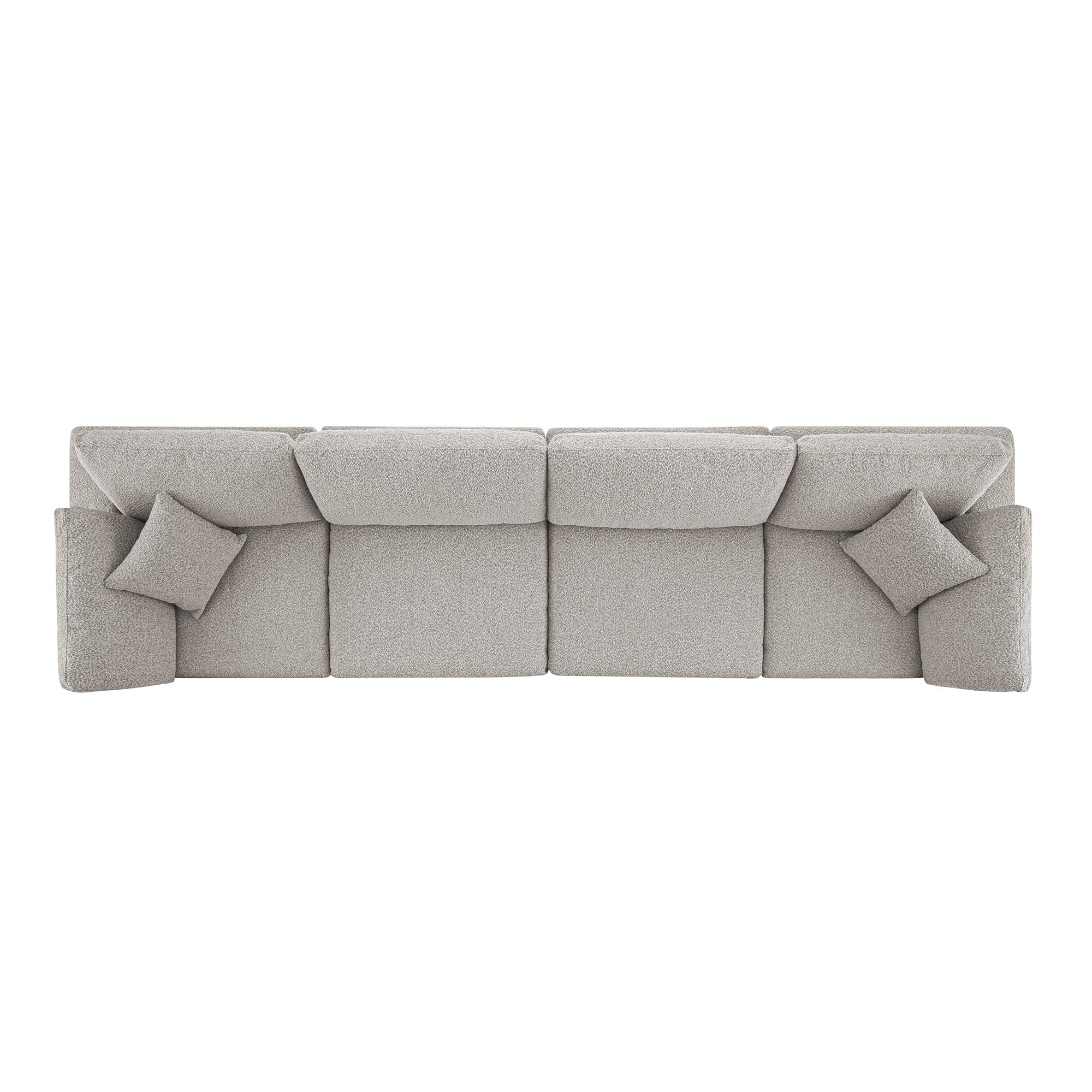 Lutyens Taupe Boucle Modular Sofa, 4-Piece - Image 5