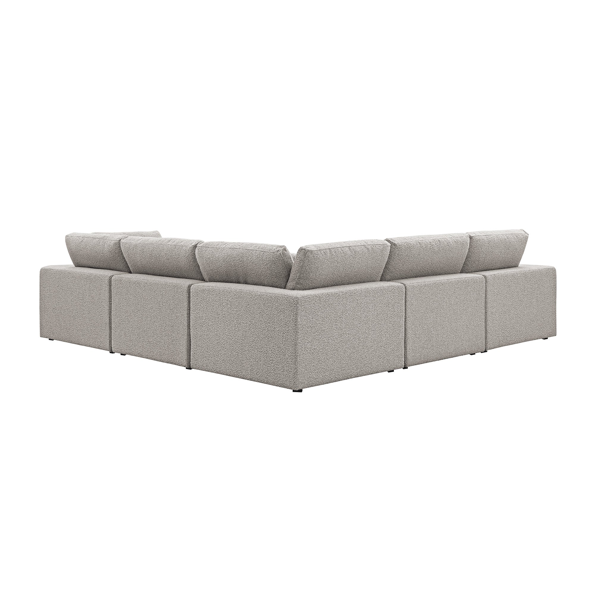 Lutyens Taupe Boucle Modular Sofa, 5-Piece Corner Set - Image 6