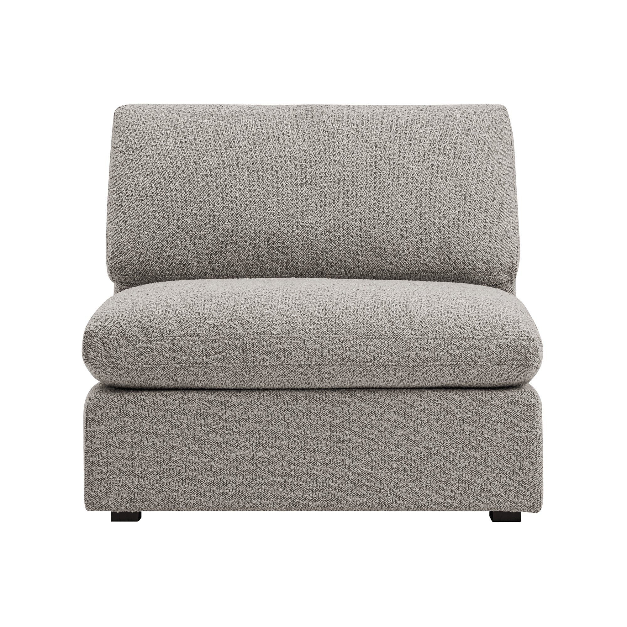 Lutyens Taupe Boucle Modular Sofa, Armless Seat - Image 2