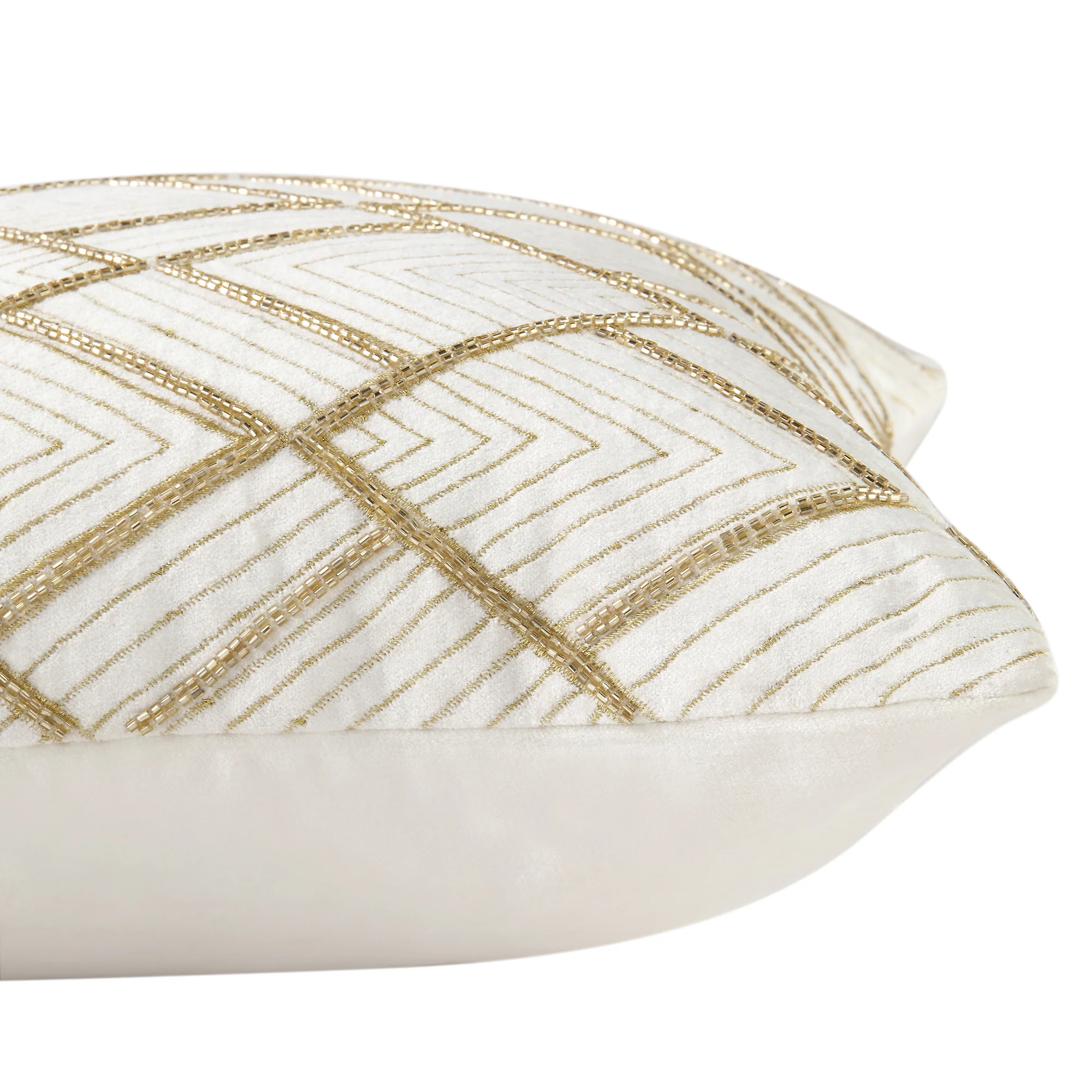 Luxe Collection Empire Hand Beaded Velvet Cushion - Image 2