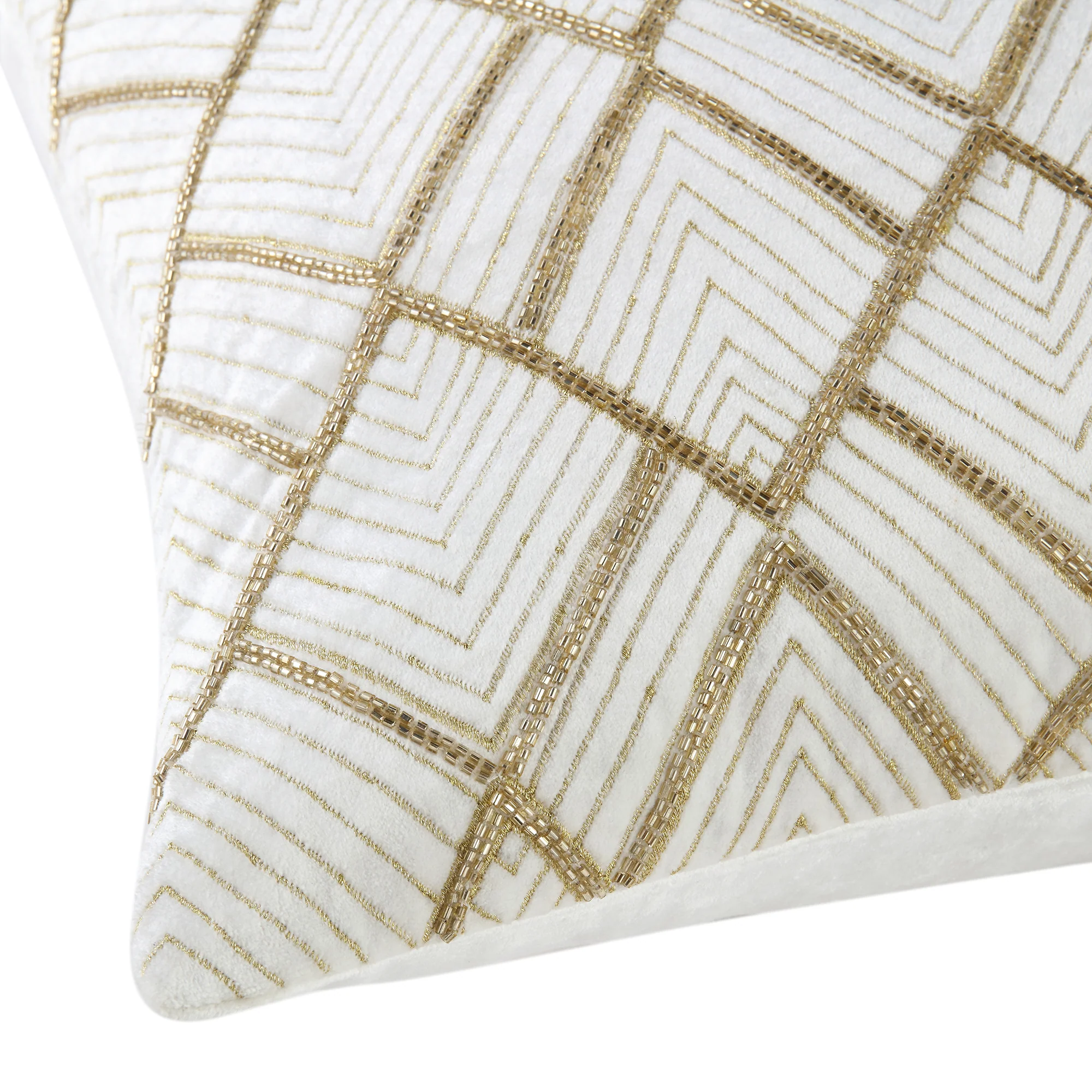 Luxe Collection Empire Hand Beaded Velvet Cushion - Image 3