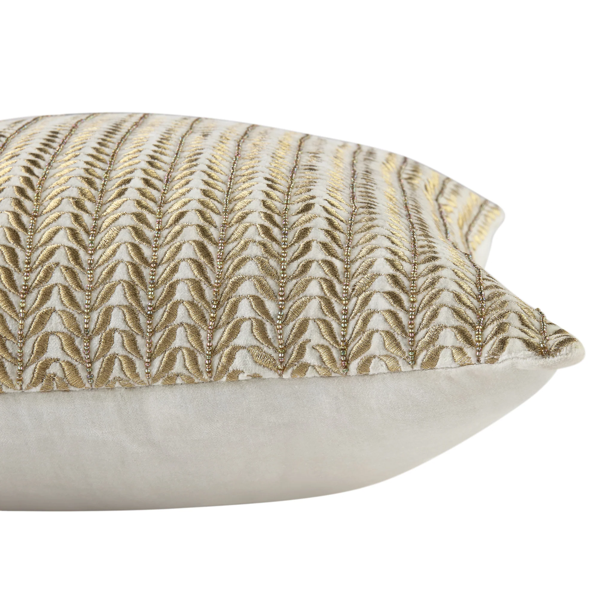 Luxe Collection Jasmine Hand Beaded Velvet Cushion - Image 5