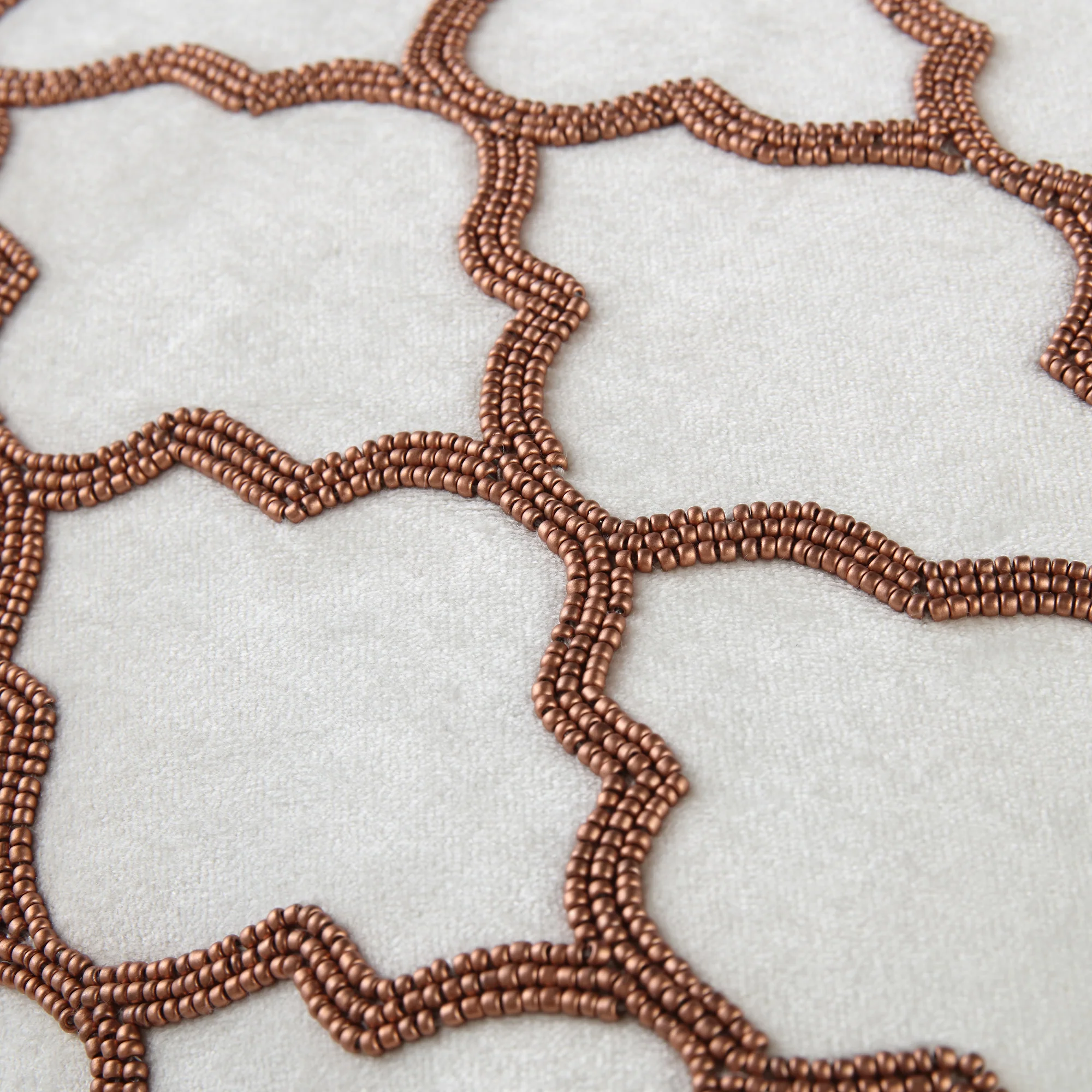 Luxe Collection Trellis Hand Beaded Cushion - Image 7