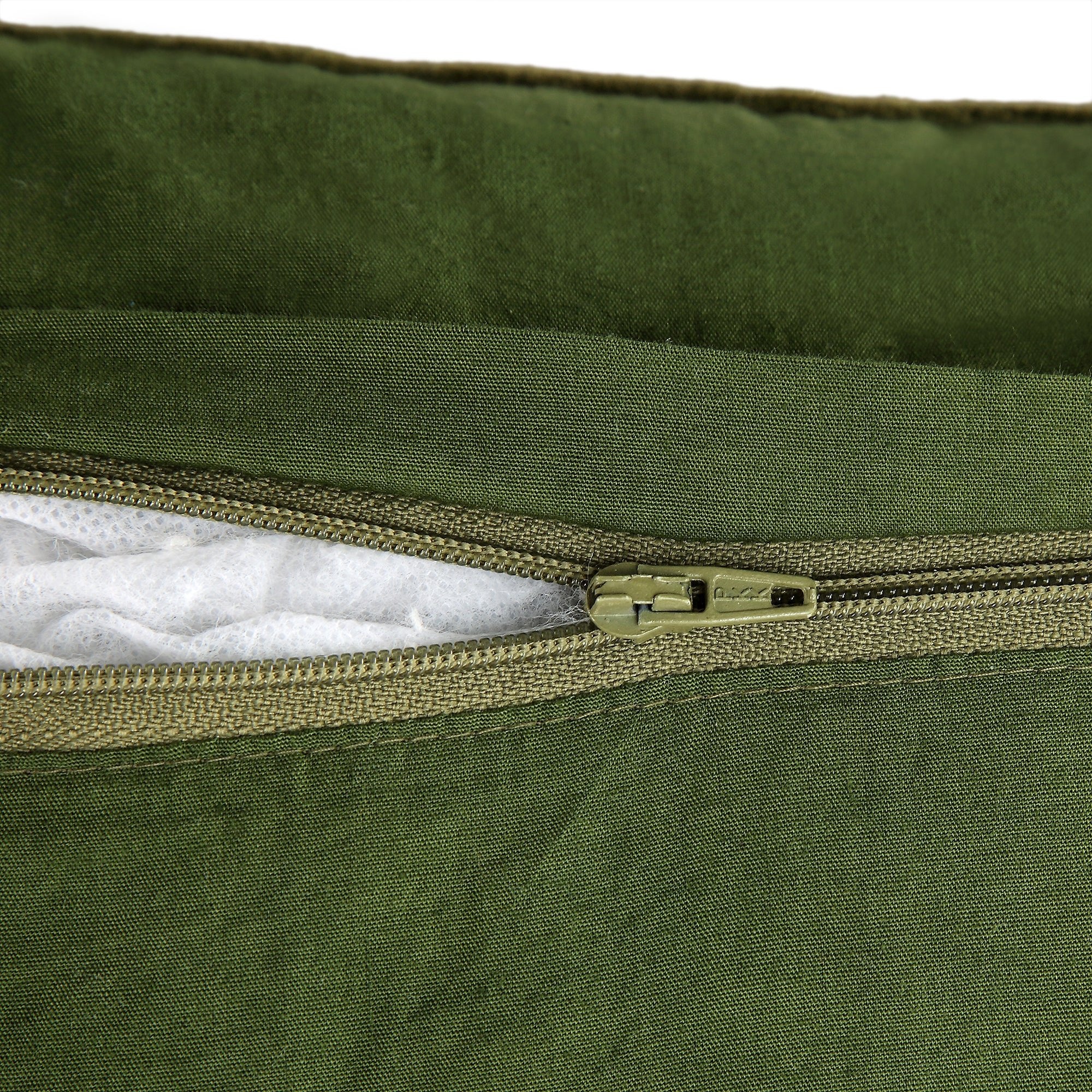 Luxe Collection Verona Beaded Moss Cotton Velvet Cushion - Image 7
