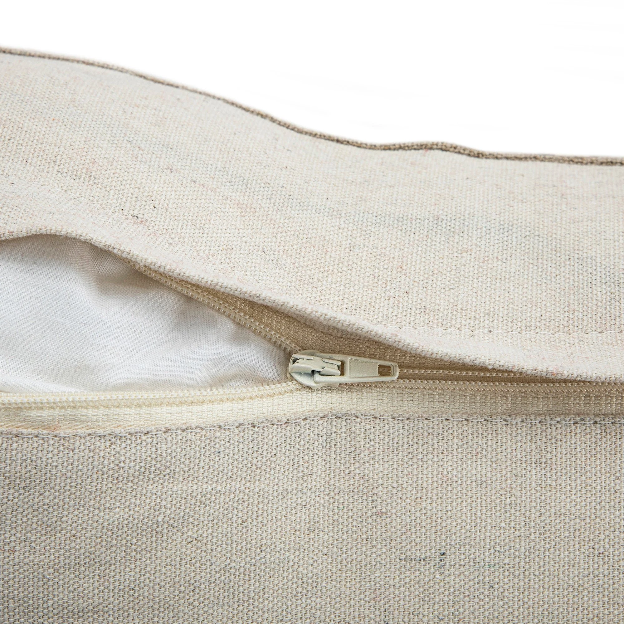 Maison Neutral Giselle Linen Embroidered Cushion - Image 5
