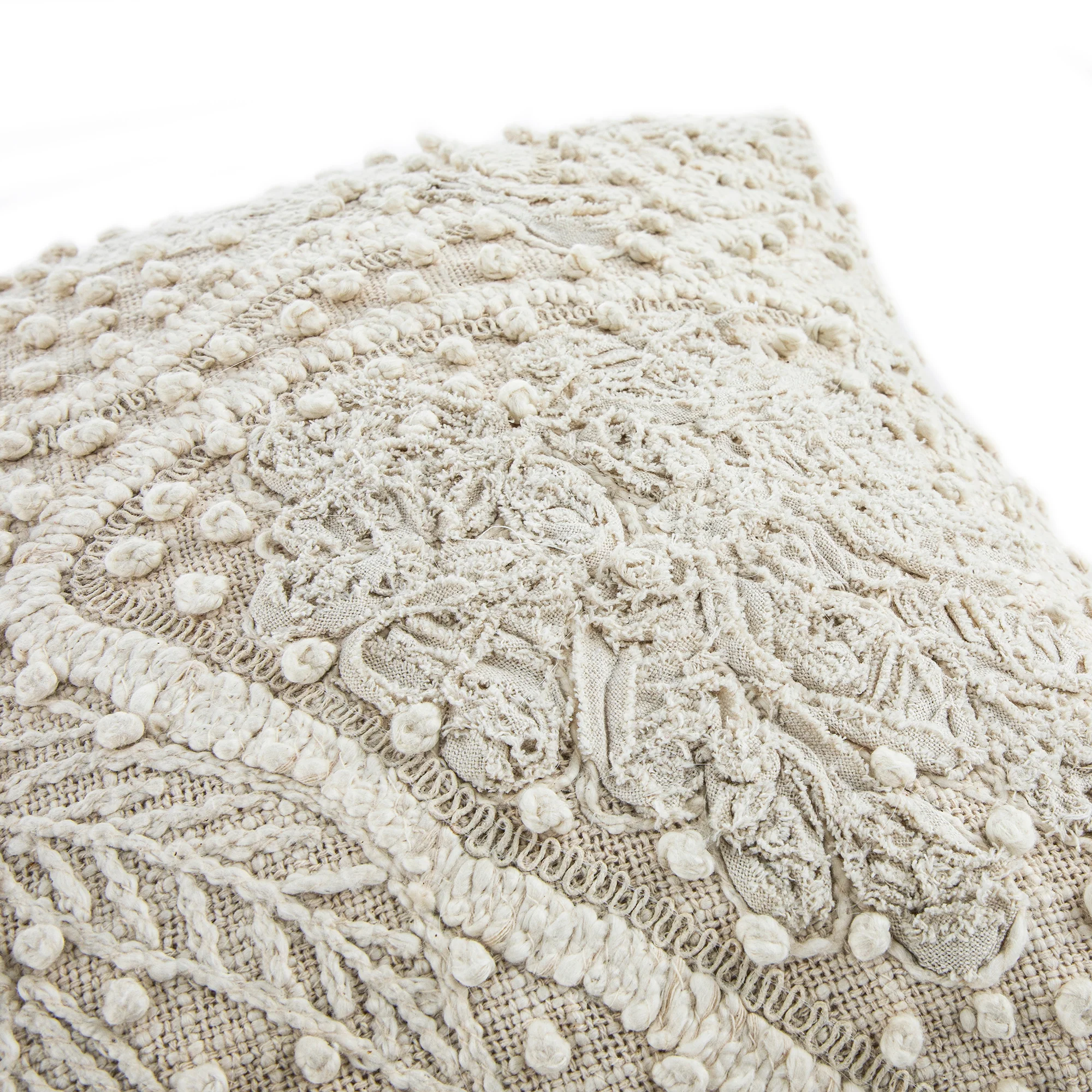 Maison Neutral Josie Embroidered French Knot Cushion - Image 3