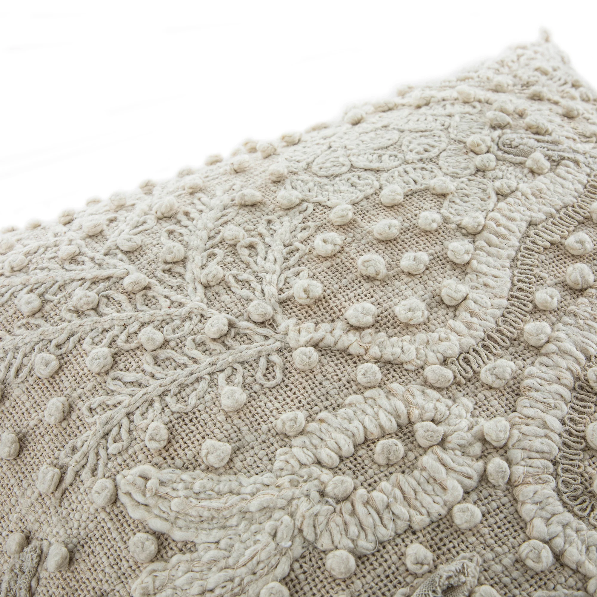 Maison Neutral Josie Embroidered French Knot Cushion - Image 6